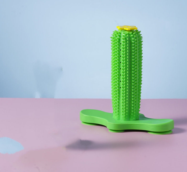 Molar Stick Dog Toy with Leak Feeder Design