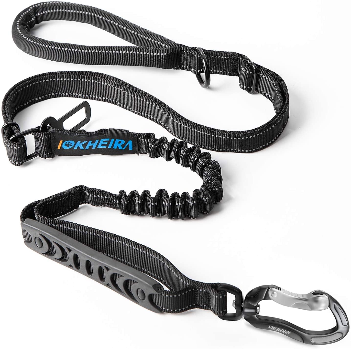 Multifunctional Tactical Dog Leash Heavy Duty,4-6 FT Strong Bungee Leash with Car Seatbelt, Shock Absorbing Dog Lead for Large, Medium Dogs - Best Pet Care Store
