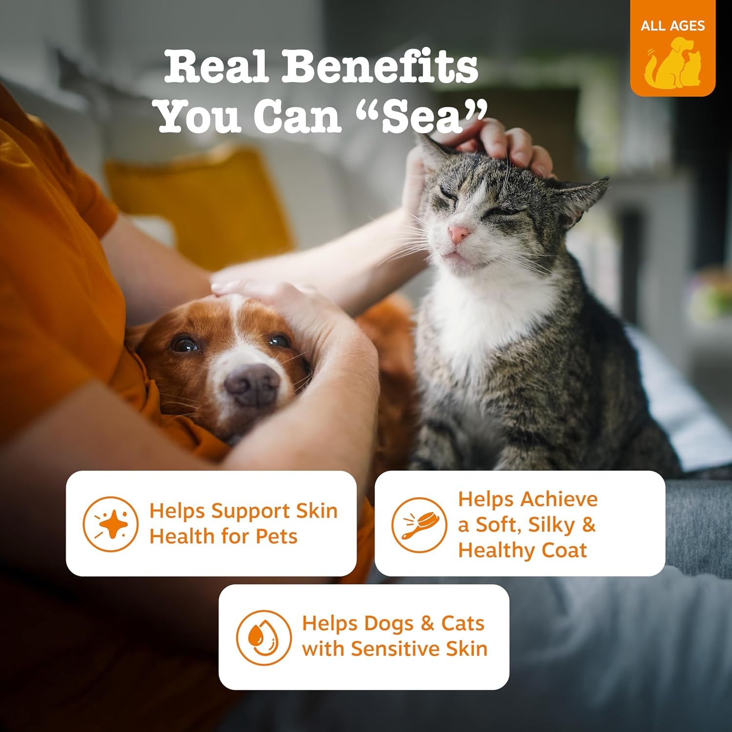 Zesty Paws Wild Alaskan Omega-3 Salmon & Pollock Oil for Dogs & Cats – 16oz - Best Pet Care Store