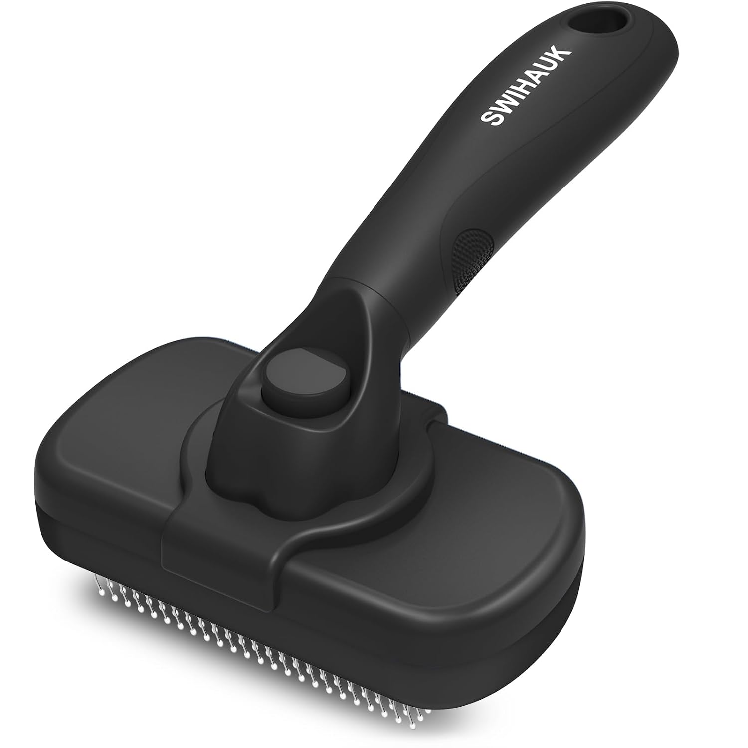 Self Cleaning Slicker Brush for Dogs & Cats - Skin Friendly Deshedding and Grooming Brush for Haired Pets, Pet Supplies Accessory, Black - Best Pet Care Store