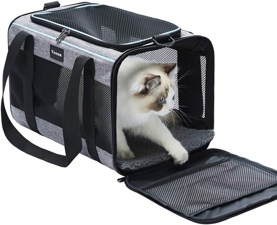 17.5X11X11 Inches Cat, Dog Carrier for Pets up to 16 Lbs, Soft-Sided Cat Bag Animal Carriers Travel Puppy Carry as a Toy of Fabric Pet Home - Best Pet Care Store