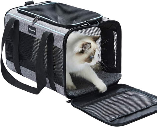 17.5X11X11 Inches Cat, Dog Carrier for Pets up to 16 Lbs, Soft-Sided Cat Bag Animal Carriers Travel Puppy Carry as a Toy of Fabric Pet Home - Best Pet Care Store