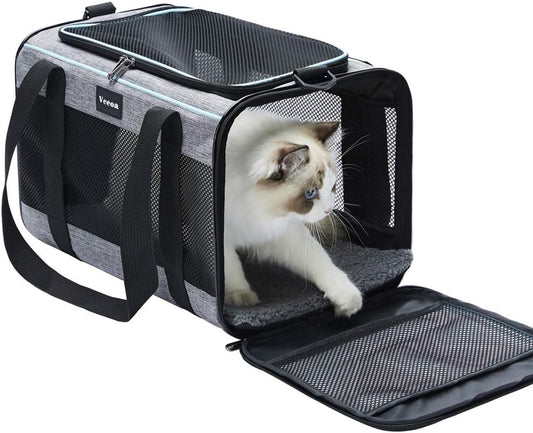 17.5X11X11 Inches Cat, Dog Carrier for Pets up to 16 Lbs, Soft-Sided Cat Bag Animal Carriers Travel Puppy Carry as a Toy of Fabric Pet Home - Best Pet Care Store