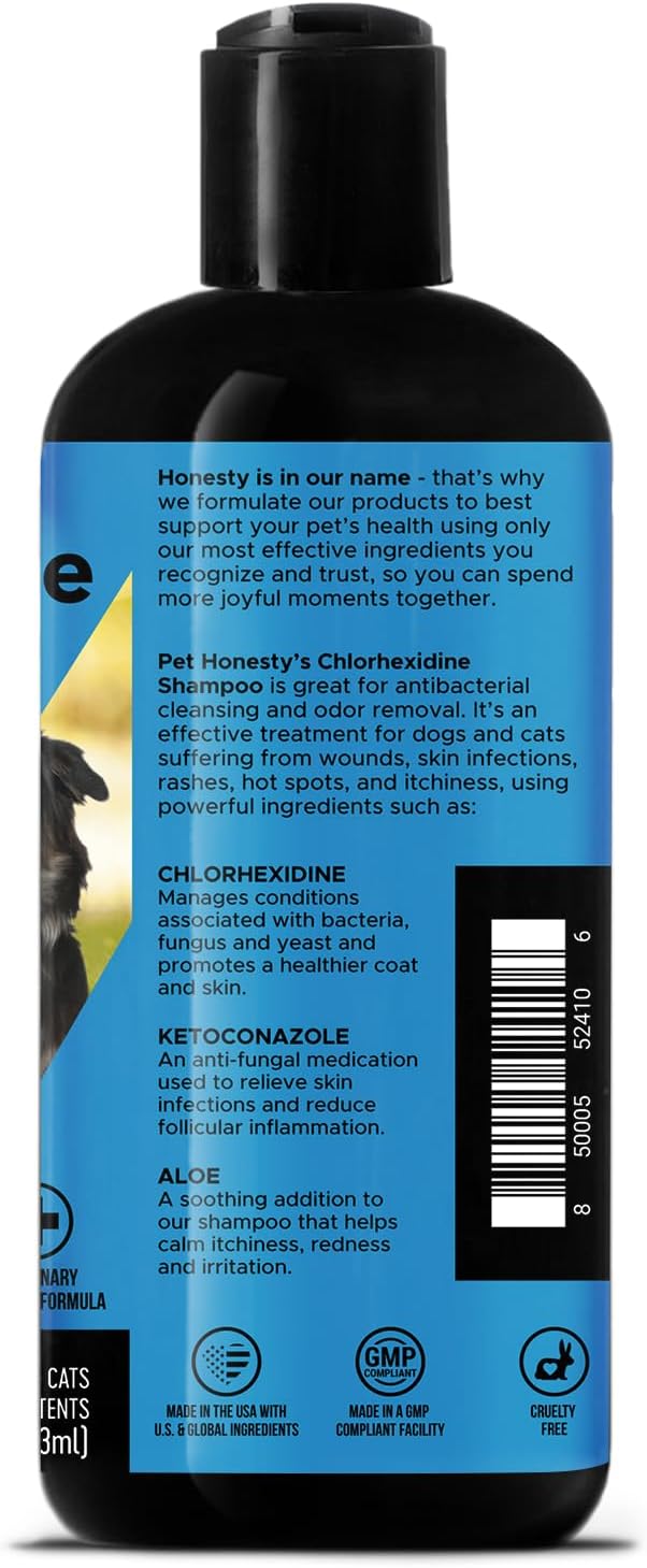 Chlorhexidine Cat & Dog Seasonal Itch Relief Shampoo, for Allergies, Itching, Skin and Coat Supplement, Helps Shedding, Hot Spots, Deodorizing Dog Shampoo & Grooming Supplies,16Oz - Best Pet Care Store