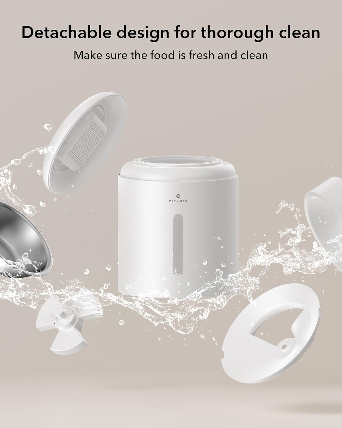PETLIBRO Automatic Cat & Dog Feeder – 5L Timed Dry Food Dispenser, Up to 6 Meals/Day, White - Best Pet Care Store
