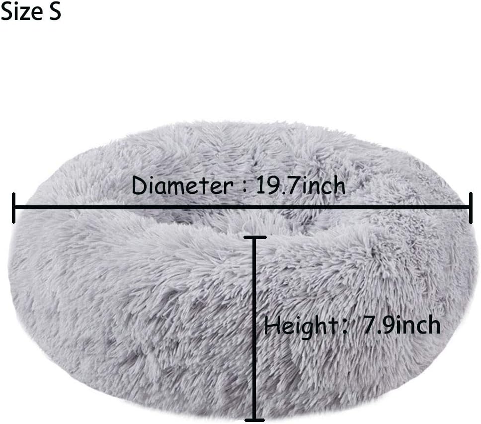 Modern Self-Warming Round Pet Bed for Cats & Small Dogs – Plush Snooze Kennel, 20", Light Grey - Best Pet Care Store