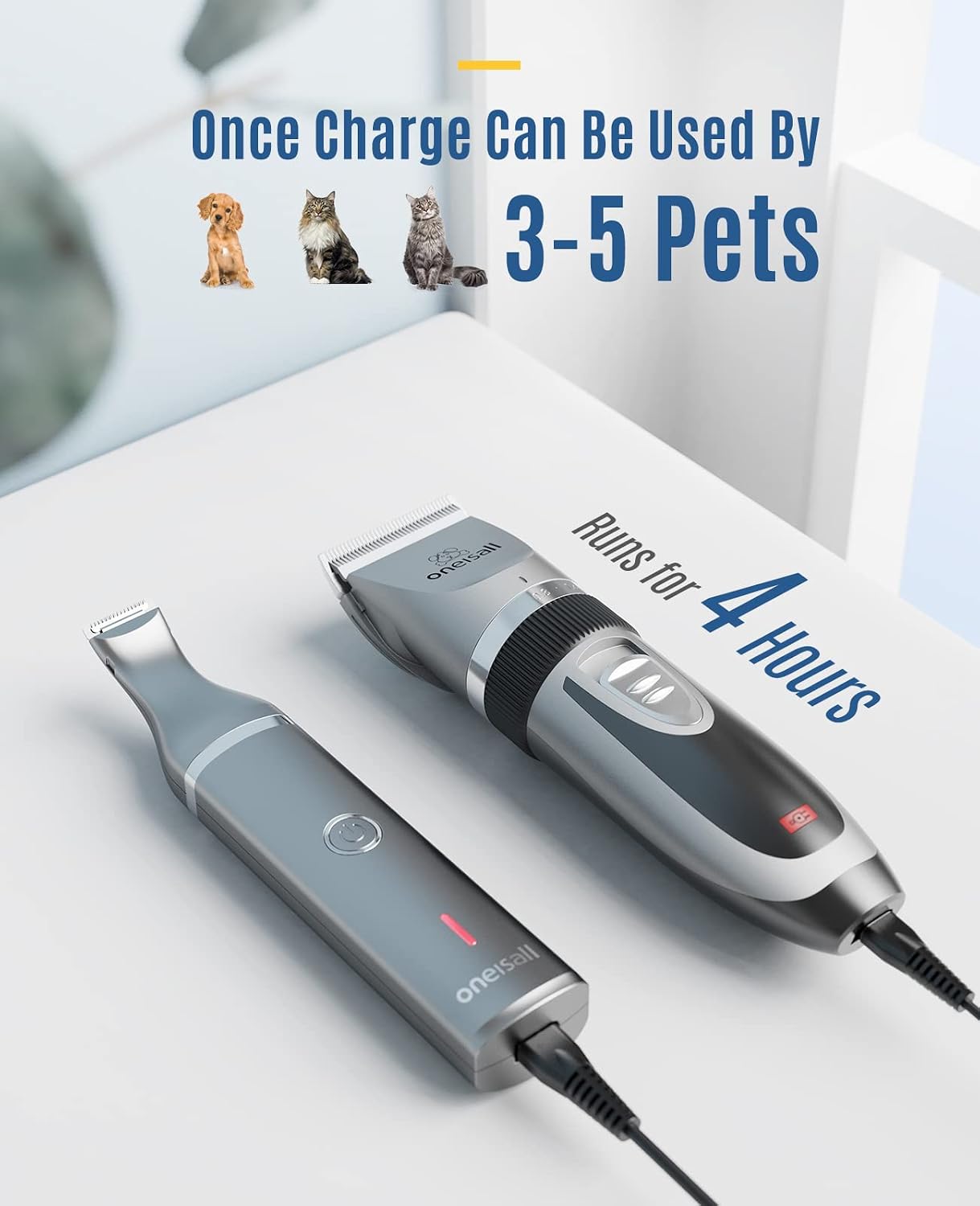 2-in-1 Cordless Dog & Cat Grooming Kit – Quiet Clippers & Paw Trimmer - Best Pet Care Store