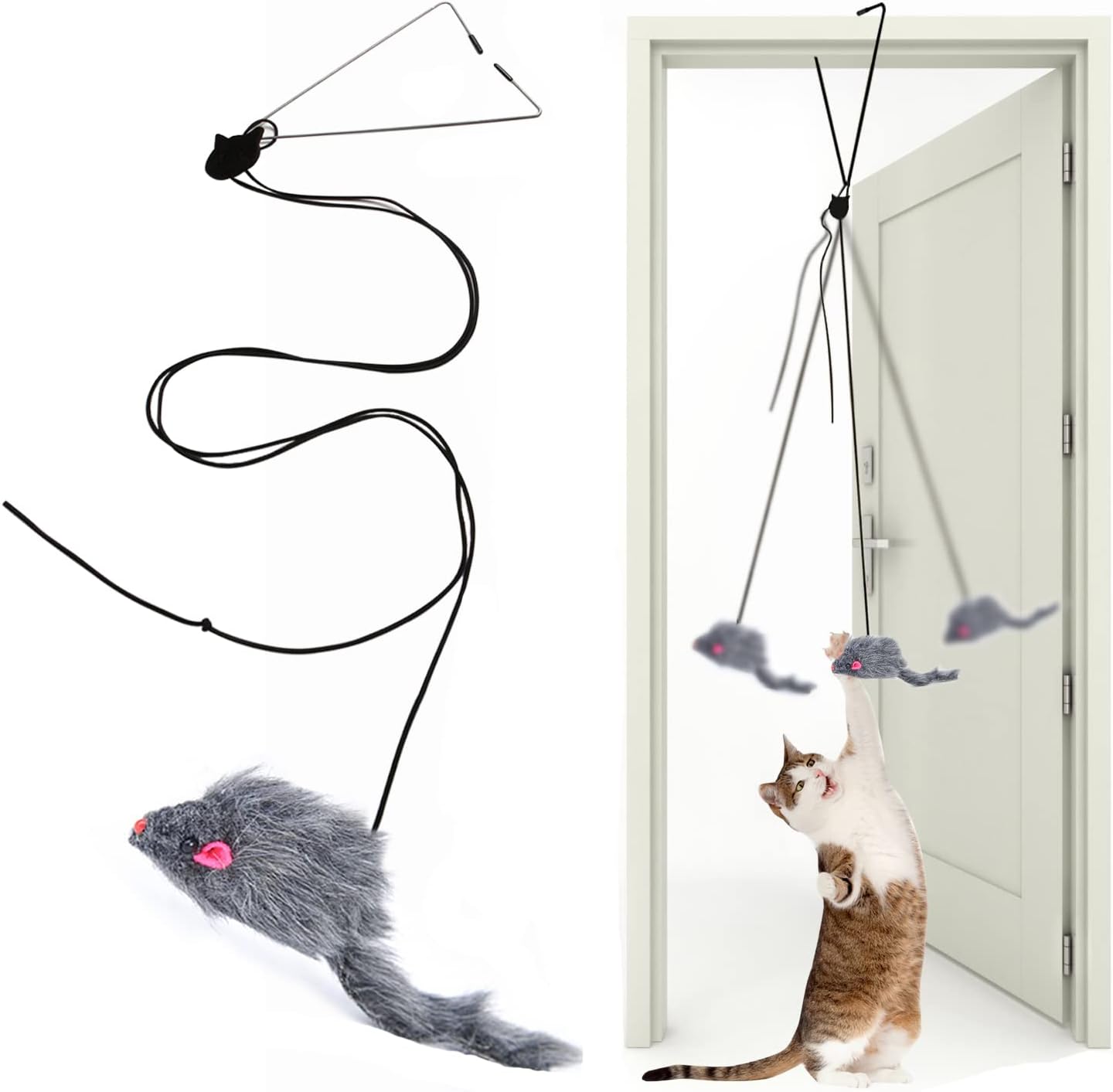 Retractable Hanging Cat Feather Teaser Toy for Indoor Cats - Best Pet Care Store