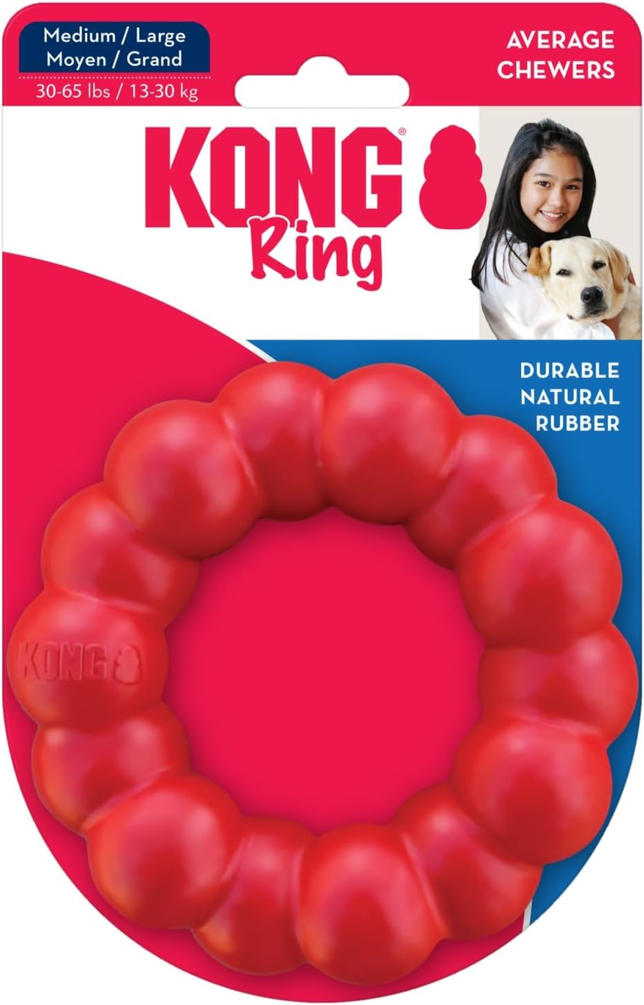 Ring - Natural Rubber Ring Toy for Healthy Chewing Habits - Chew Toy Supports Dog Dental Health - Dog Toy Supports Instincts during Playtime - for Medium/Large Dogs - Best Pet Care Store
