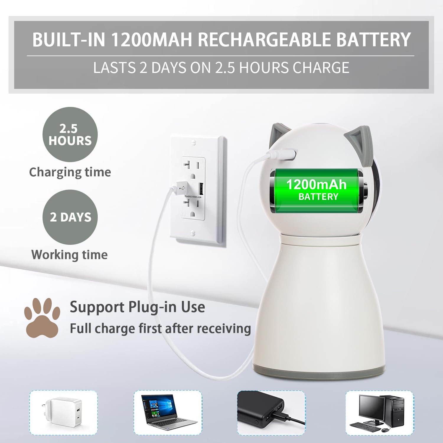 Automatic Rechargeable Cat Laser Toy – Random Trajectory & Motion Sensor - Best Pet Care Store