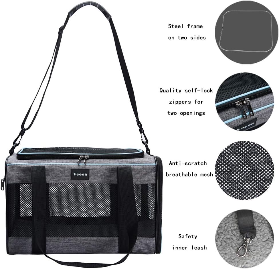 17.5X11X11 Inches Cat, Dog Carrier for Pets up to 16 Lbs, Soft-Sided Cat Bag Animal Carriers Travel Puppy Carry as a Toy of Fabric Pet Home - Best Pet Care Store
