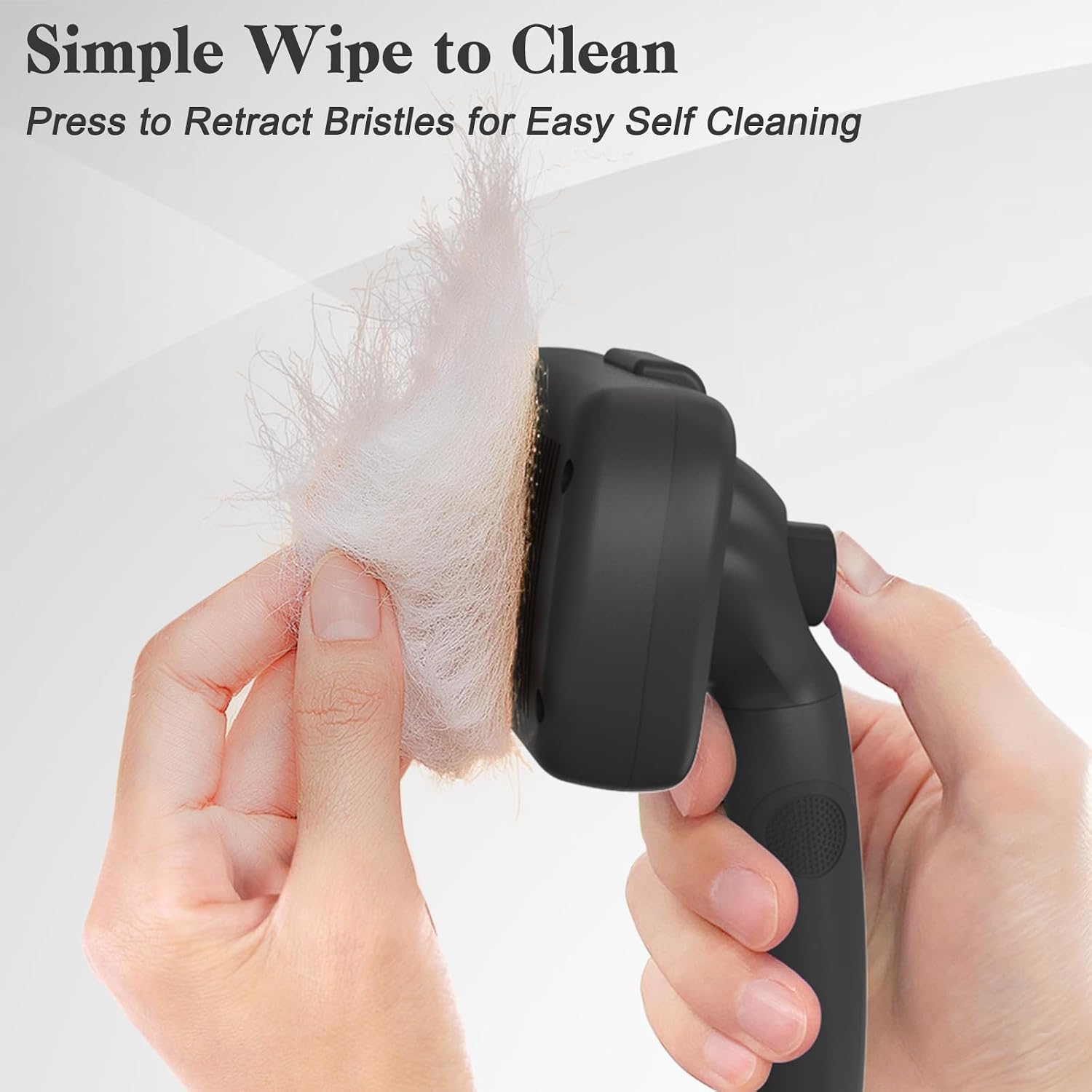 Self Cleaning Slicker Brush for Dogs & Cats - Skin Friendly Deshedding and Grooming Brush for Haired Pets, Pet Supplies Accessory, Black - Best Pet Care Store