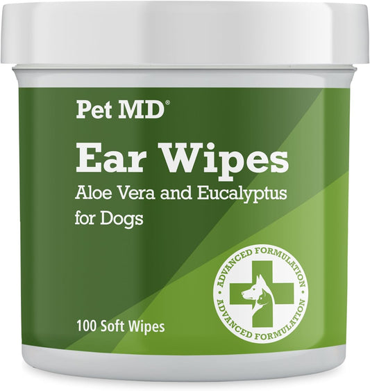 Dog Ear Cleaning Wipes – Vet-Formulated with Aloe Vera & Eucalyptus, 100ct - Best Pet Care Store