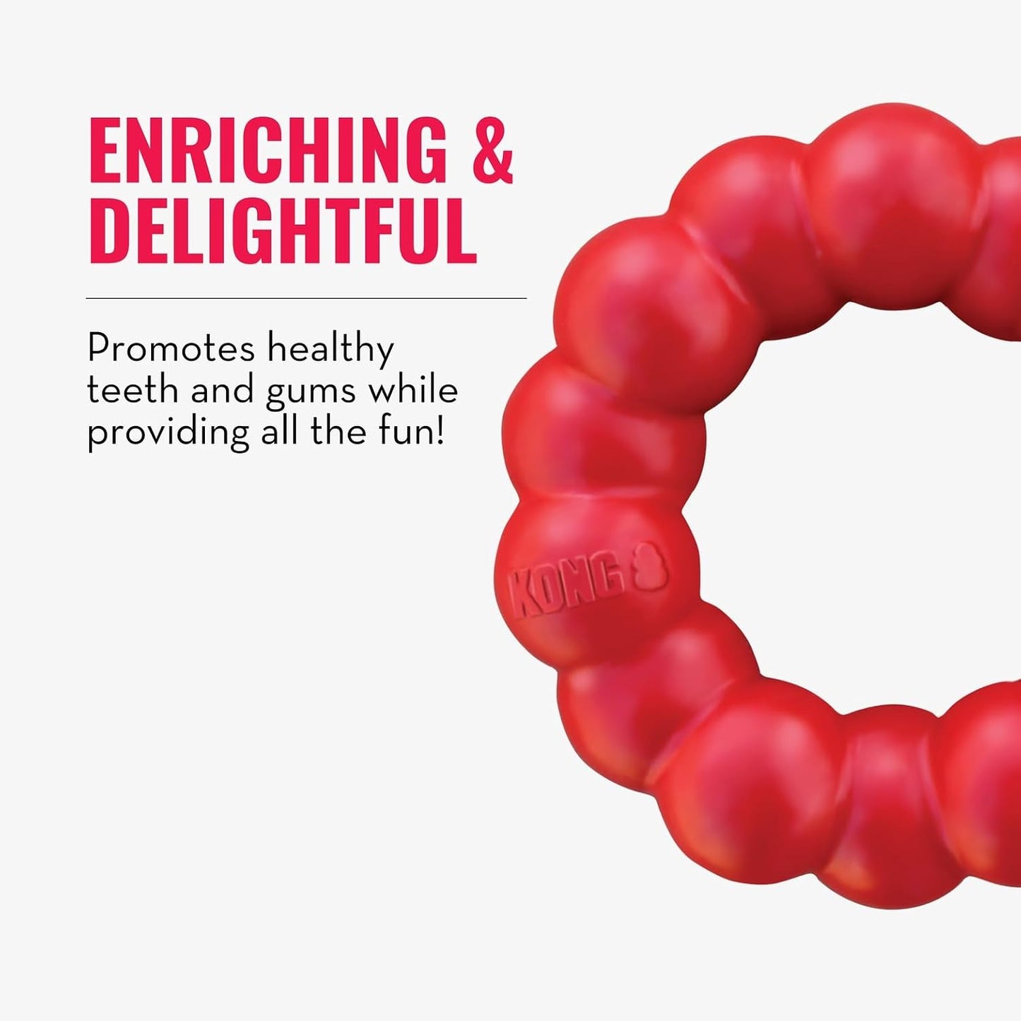 Ring - Natural Rubber Ring Toy for Healthy Chewing Habits - Chew Toy Supports Dog Dental Health - Dog Toy Supports Instincts during Playtime - for Medium/Large Dogs - Best Pet Care Store