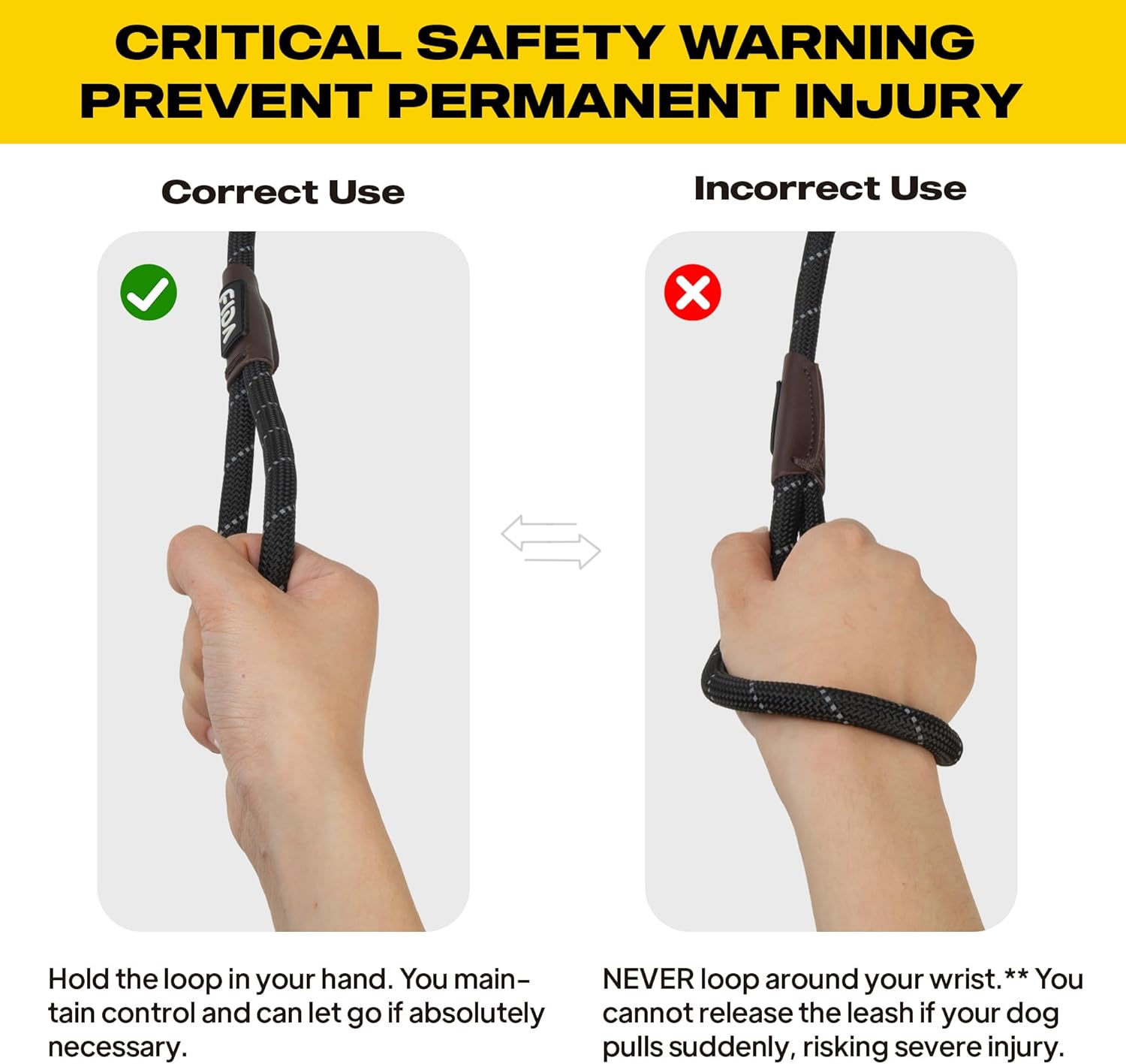 Heavy-Duty Slip Lead Dog Leash – 6Ft Reflective Rope Leash for Large & Medium Dogs, Black - Best Pet Care Store