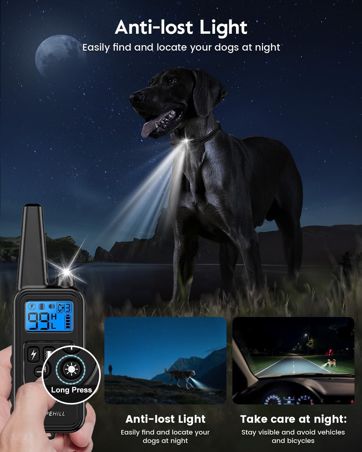 Dog Training Collar with Remote – 4200Ft Range, Shock, Vibration & Beep, All Sizes - Best Pet Care Store