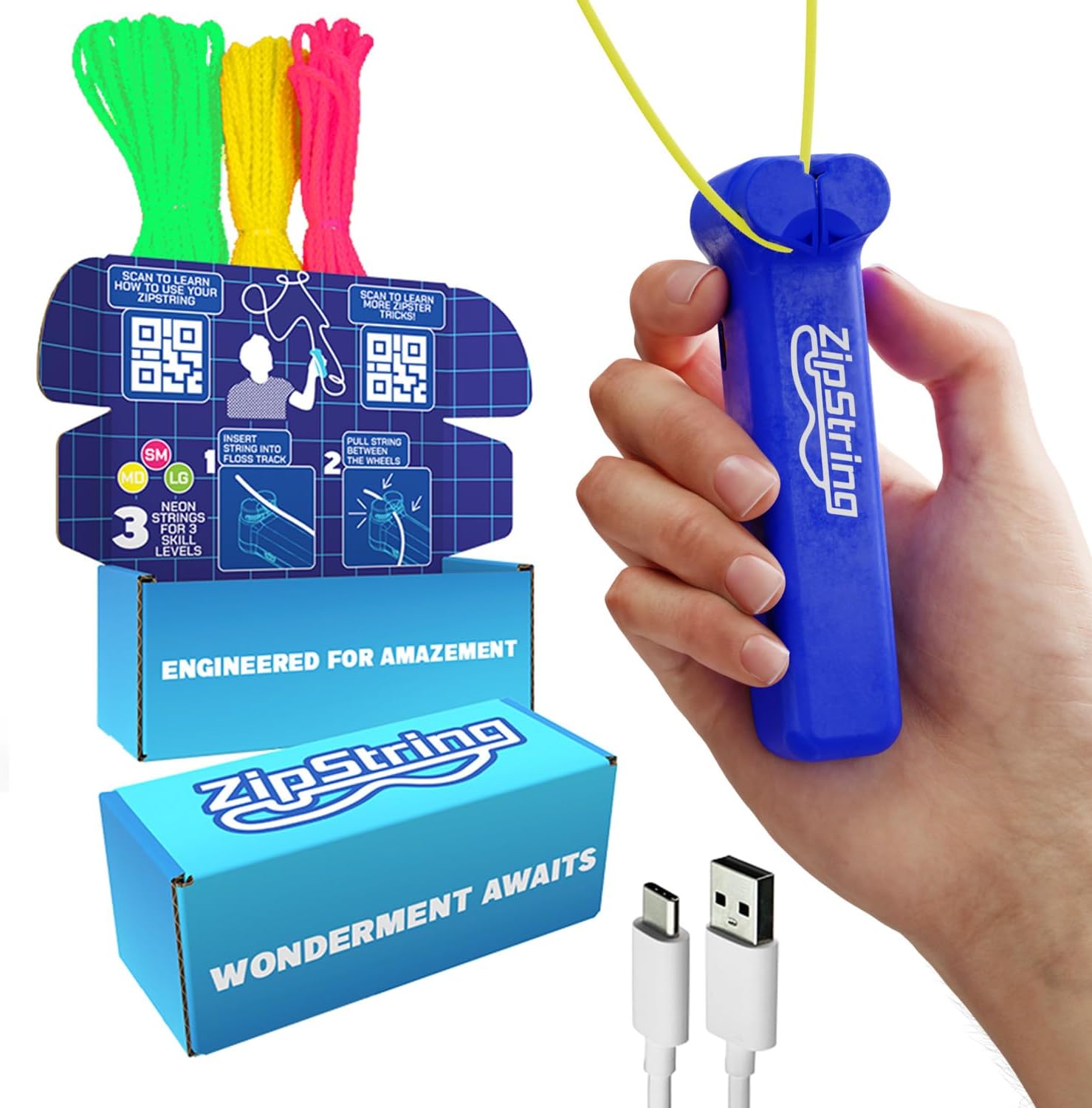 Original - as Seen on Shark Tank - Classic Rope Launcher Toy, Perfect for Kids & Adults - Fly a String Loop in the Air for Endless Tricks & Fun, Wonderment Awaits, Bold Blue - Best Pet Care Store