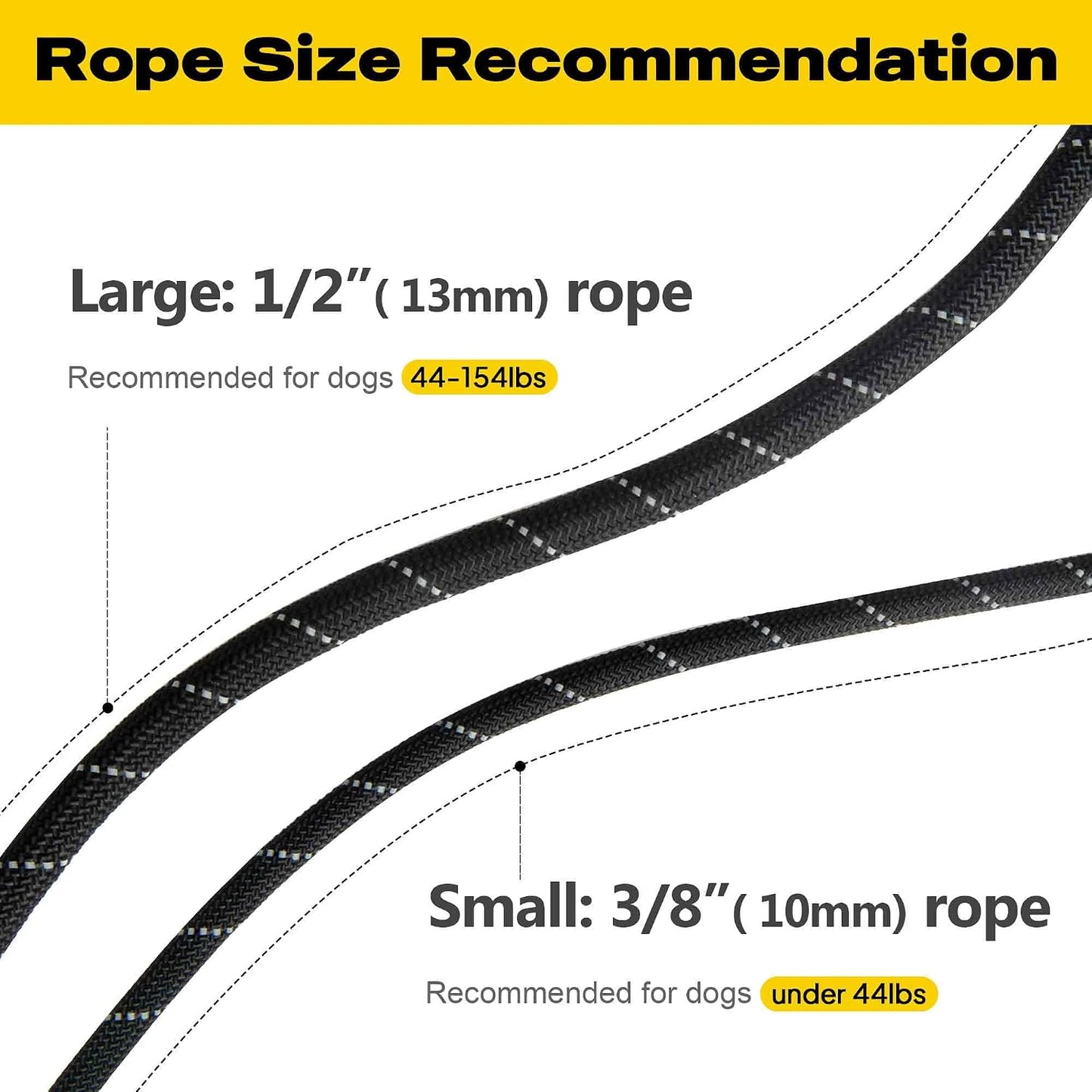 Heavy-Duty Slip Lead Dog Leash – 6Ft Reflective Rope Leash for Large & Medium Dogs, Black - Best Pet Care Store
