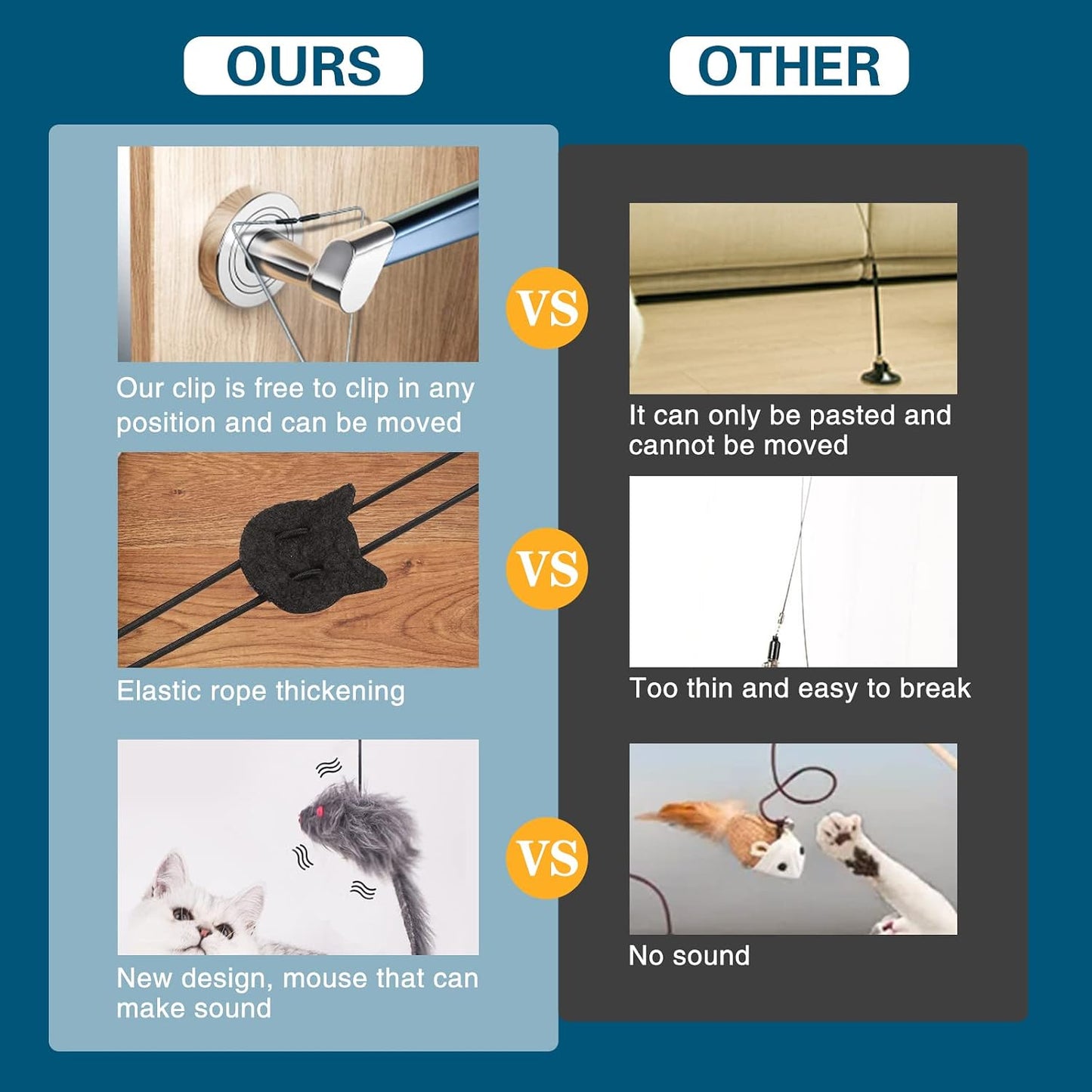 Retractable Hanging Cat Feather Teaser Toy for Indoor Cats - Best Pet Care Store