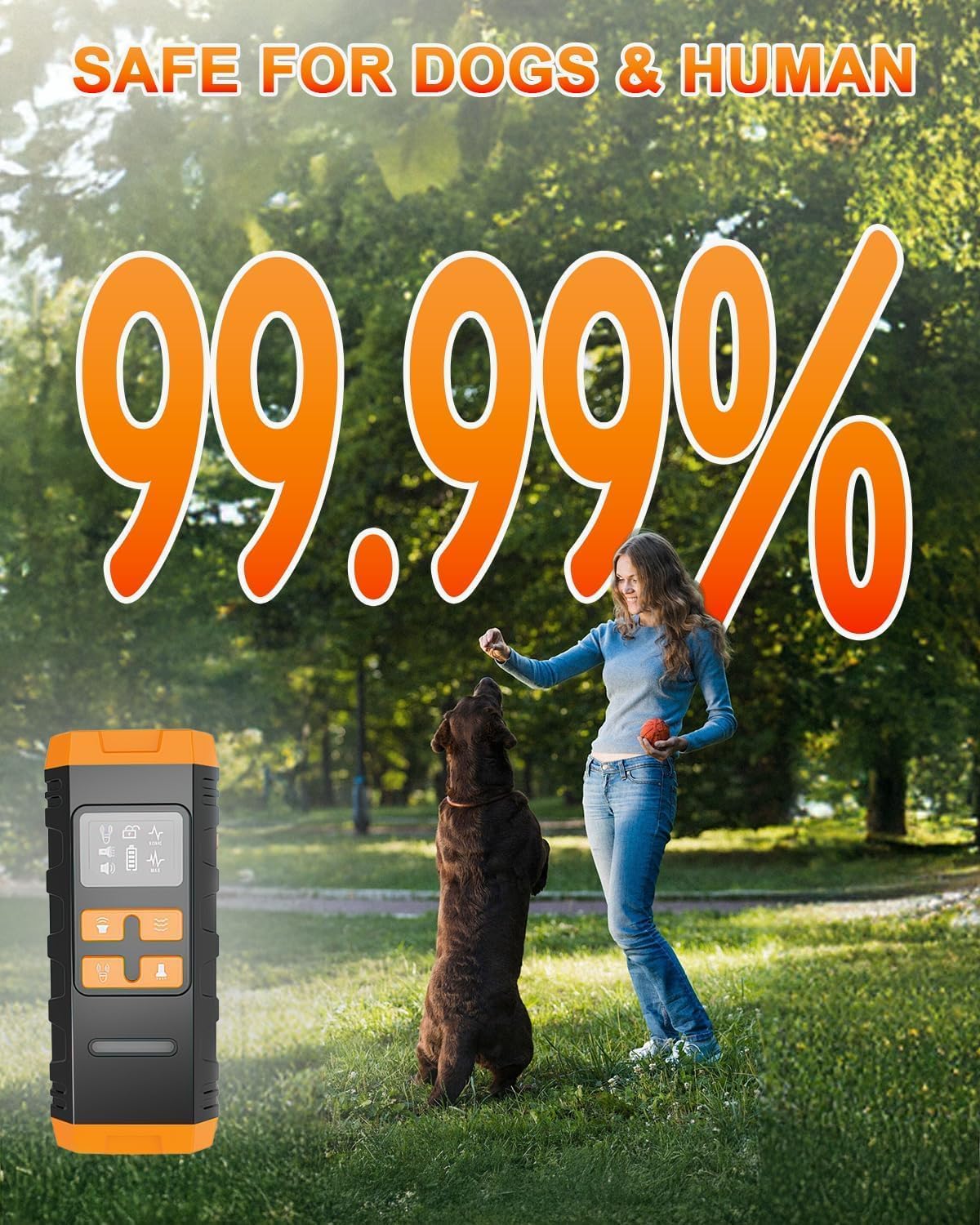 2026 Upgraded Ultrasonic Anti-Bark Device – 4 Modes, LED Light, LCD Screen, Indoor & Outdoor - Best Pet Care Store