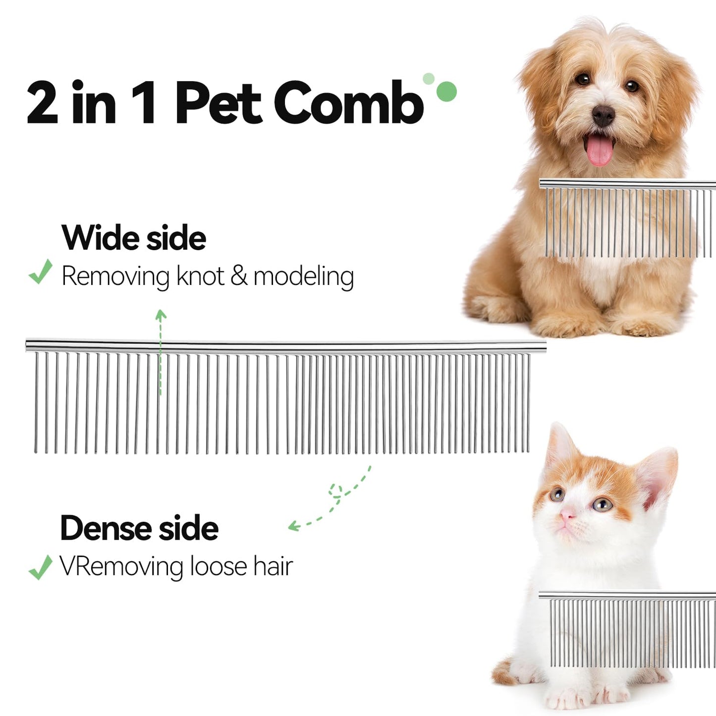 Dog & Cat Brush,Pet Grooming Kit 4PCS- Dog Brush for Shedding| a Pair Pet Hair Removal Gloves| Metal Comb for Dog.Removes Undercoat, Tangled, Dirt and Massages. All Hair Types - Best Pet Care Store