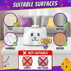 Interactive Cat Toys for Indoor Cats, 360° Automatic Spin Flying Bird Wand | 8Cm Suction Cup & Weighted Base, Silicone-Protected Rod, USB Rechargeable with Replaceable Feather & Streamer Attachments