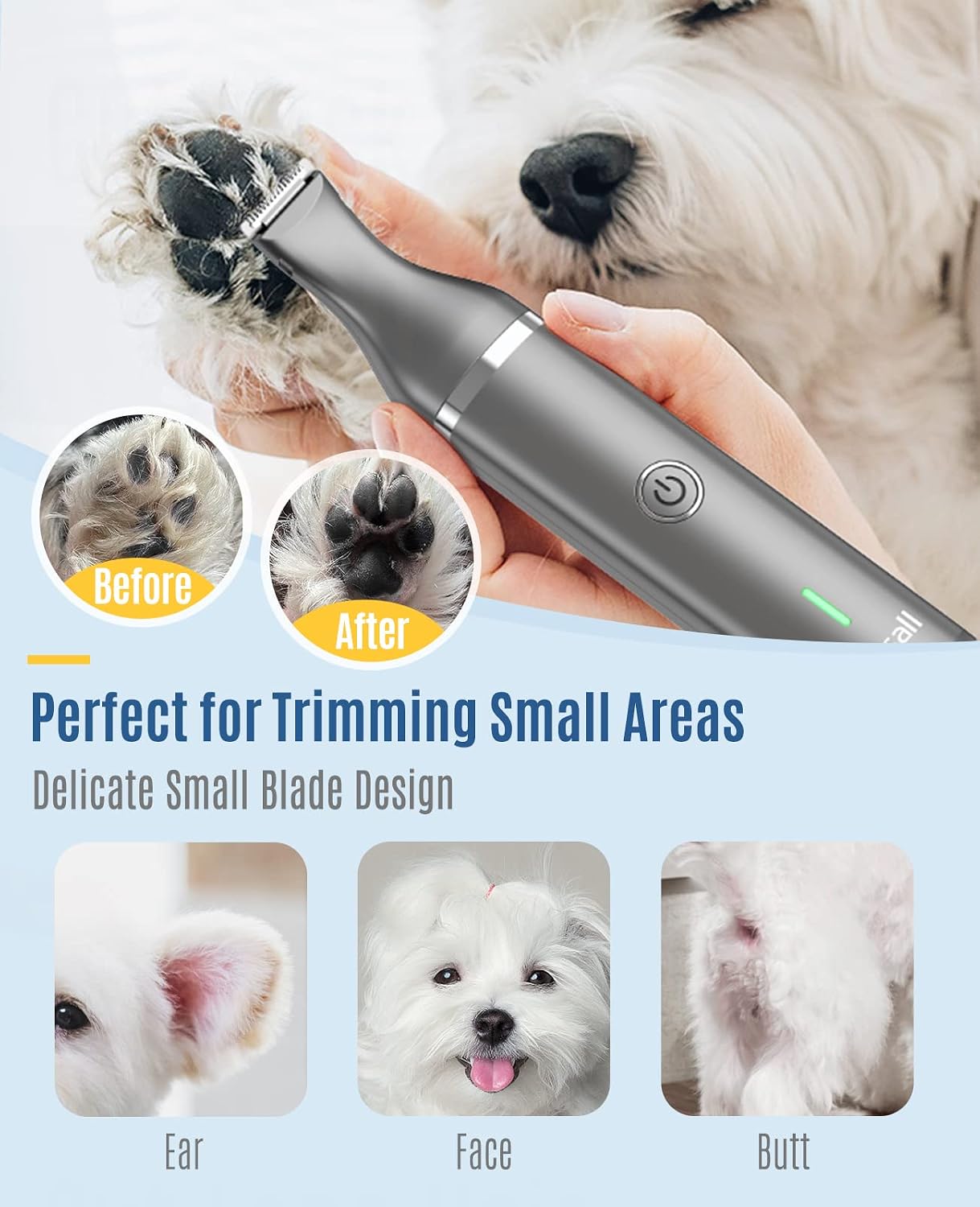 2-in-1 Cordless Dog & Cat Grooming Kit – Quiet Clippers & Paw Trimmer - Best Pet Care Store