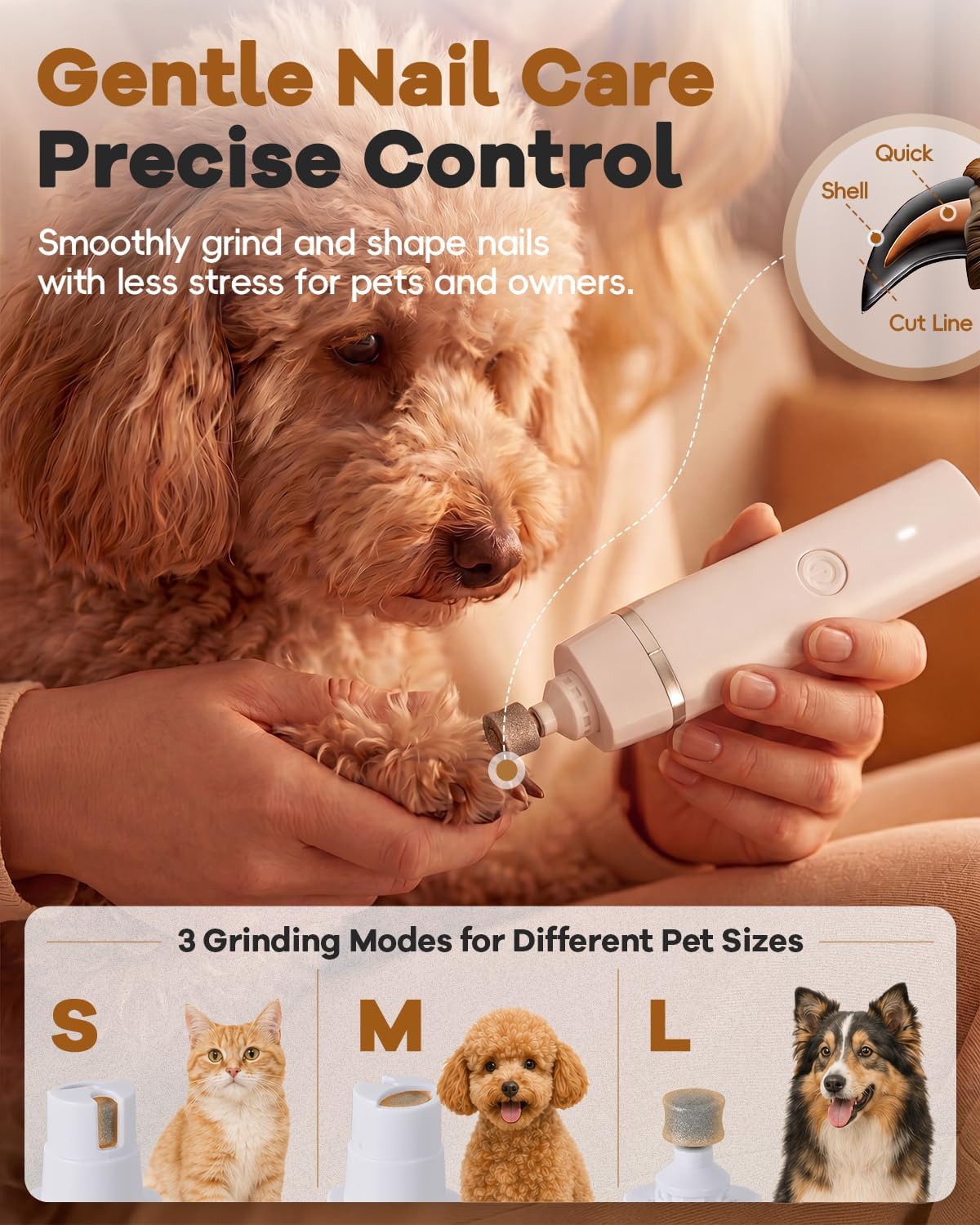 Dog Clippers & Paw Trimmer Grooming Kit – Low Noise, Rechargeable - Best Pet Care Store