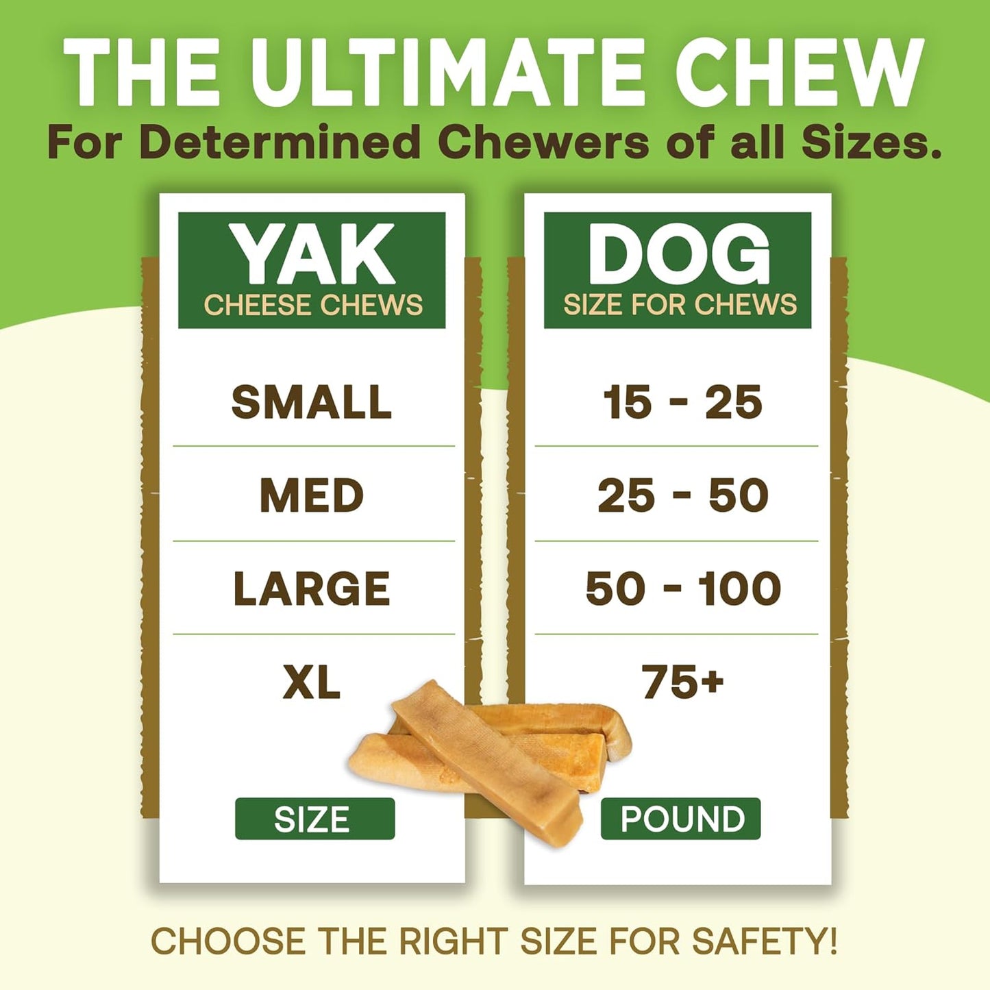 Ecokind Yak Cheese Himalayan Dog Chews, Yak Chews for Large Dogs, Long Lasting Bone for Aggressive Chewers, 3 Ingredient Natural High Protein Dog Treat, No Additives or Lactose, Large - 4 Chews (1 Lb) - Best Pet Care Store