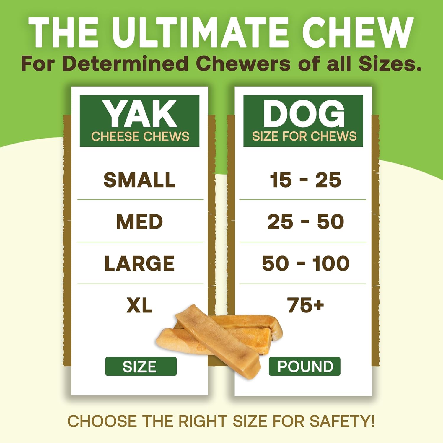 Ecokind Yak Cheese Himalayan Dog Chews, Yak Chews for Large Dogs, Long Lasting Bone for Aggressive Chewers, 3 Ingredient Natural High Protein Dog Treat, No Additives or Lactose, Large - 4 Chews (1 Lb) - Best Pet Care Store