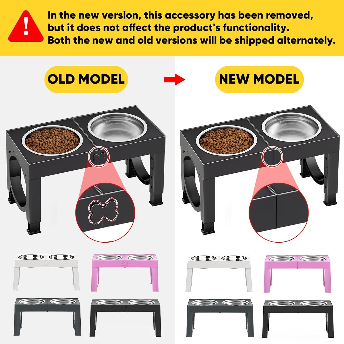 Elevated Dog Bowls Large Breed Raised Dogs Bowl Stand Large/Medium Sized Dog Stainless Steel Food Water Bowl Stands 5 Heights Adjustable 9/11/12/14In Black Pet Feeder Dish Station - Best Pet Care Store