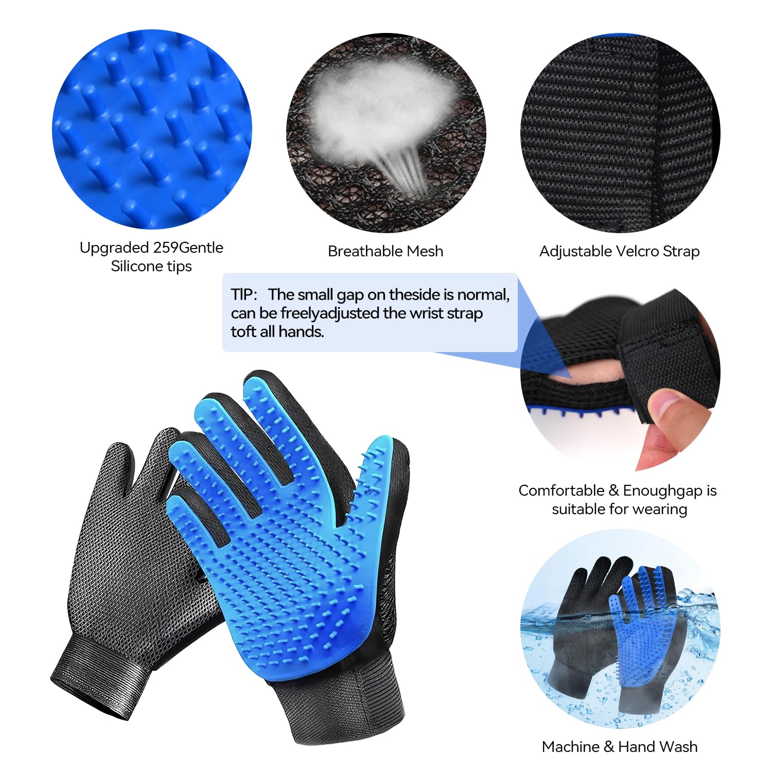 Dog & Cat Brush,Pet Grooming Kit 4PCS- Dog Brush for Shedding| a Pair Pet Hair Removal Gloves| Metal Comb for Dog.Removes Undercoat, Tangled, Dirt and Massages. All Hair Types - Best Pet Care Store