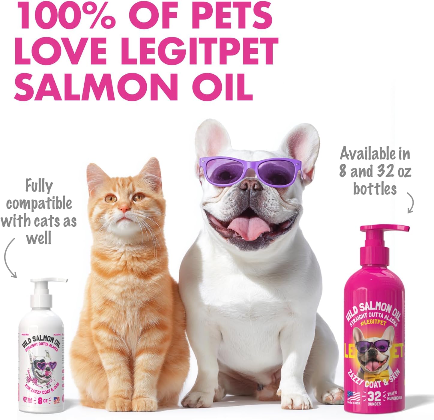 Wild Alaskan Salmon Oil for Dogs & Cats – Omega 3 6 9 Skin & Coat Supplement, 32oz - Best Pet Care Store