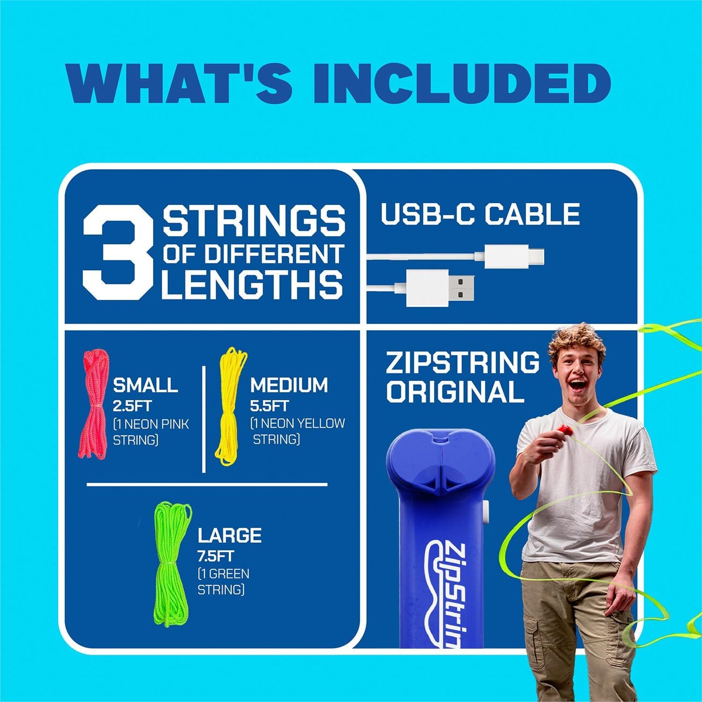 Original - as Seen on Shark Tank - Classic Rope Launcher Toy, Perfect for Kids & Adults - Fly a String Loop in the Air for Endless Tricks & Fun, Wonderment Awaits, Bold Blue - Best Pet Care Store