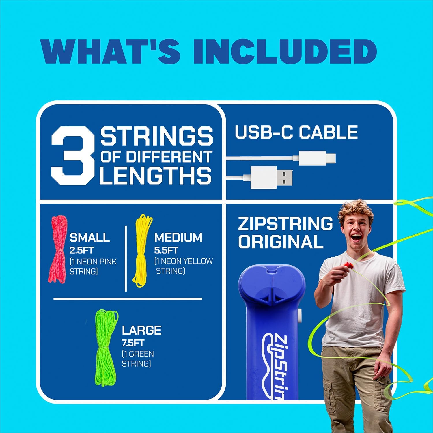 Original - as Seen on Shark Tank - Classic Rope Launcher Toy, Perfect for Kids & Adults - Fly a String Loop in the Air for Endless Tricks & Fun, Wonderment Awaits, Bold Blue - Best Pet Care Store