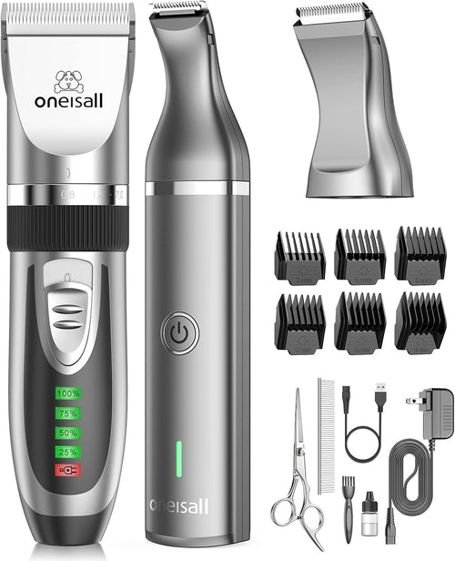 2-in-1 Cordless Dog & Cat Grooming Kit – Quiet Clippers & Paw Trimmer - Best Pet Care Store