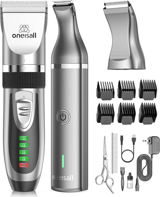 2-in-1 Cordless Dog & Cat Grooming Kit – Quiet Clippers & Paw Trimmer - Best Pet Care Store