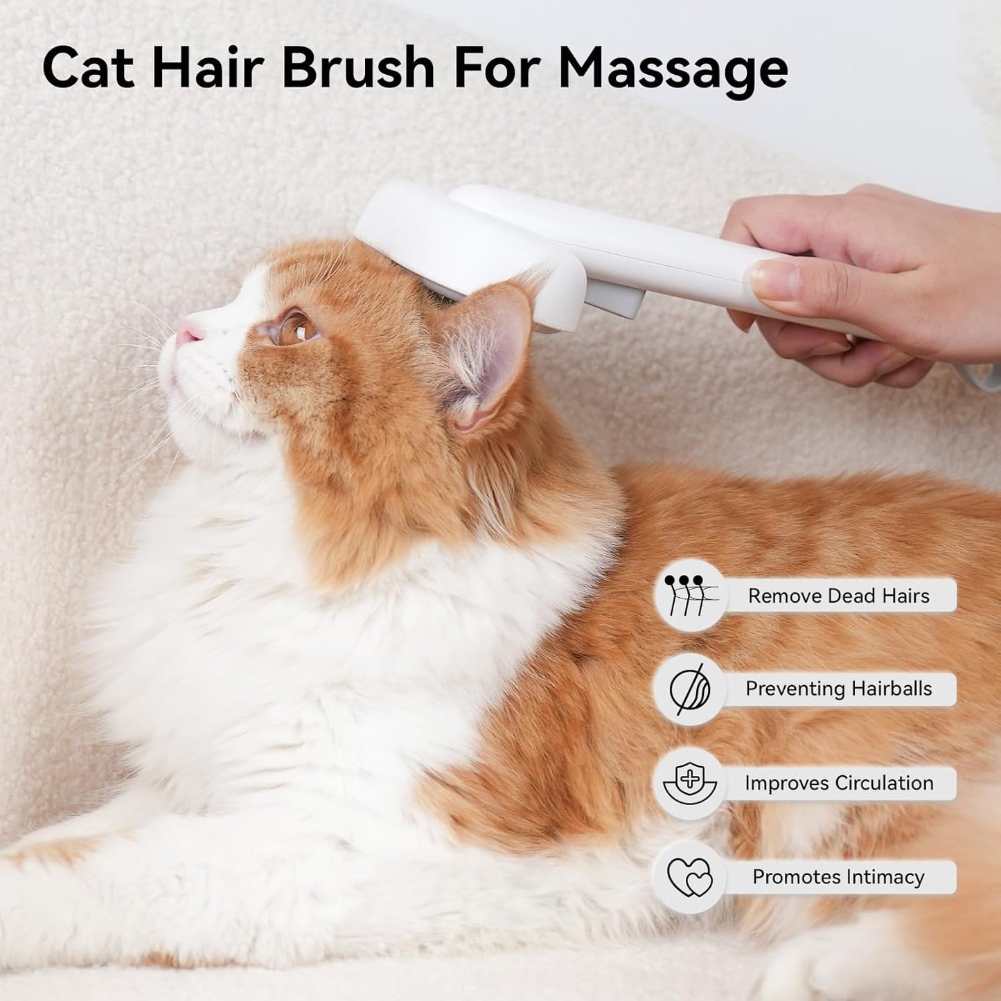 Cat Grooming Brush for Shedding – Deshedding Comb for Long & Short Hair Cats, Kittens & Rabbits - Best Pet Care Store