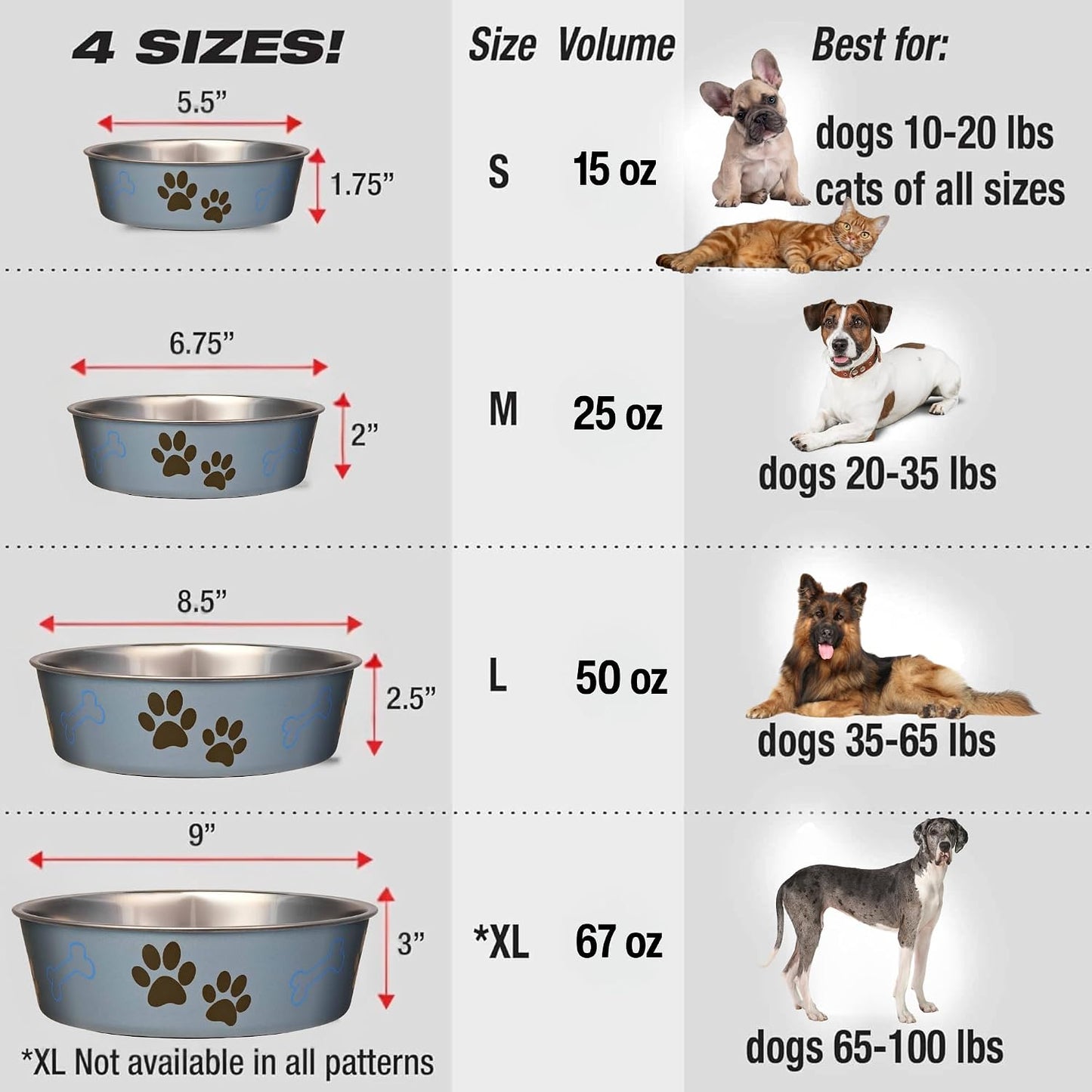 Bella Dog Bowls- Stainless Steel Dog & Cat Bowls - Spill Proof Dog Food Bowl, Cat Bowl, Puppy Essentials & Pet Supplies Great for Home & Travel (Medium 20-35 Lbs, Blueberry) - Best Pet Care Store