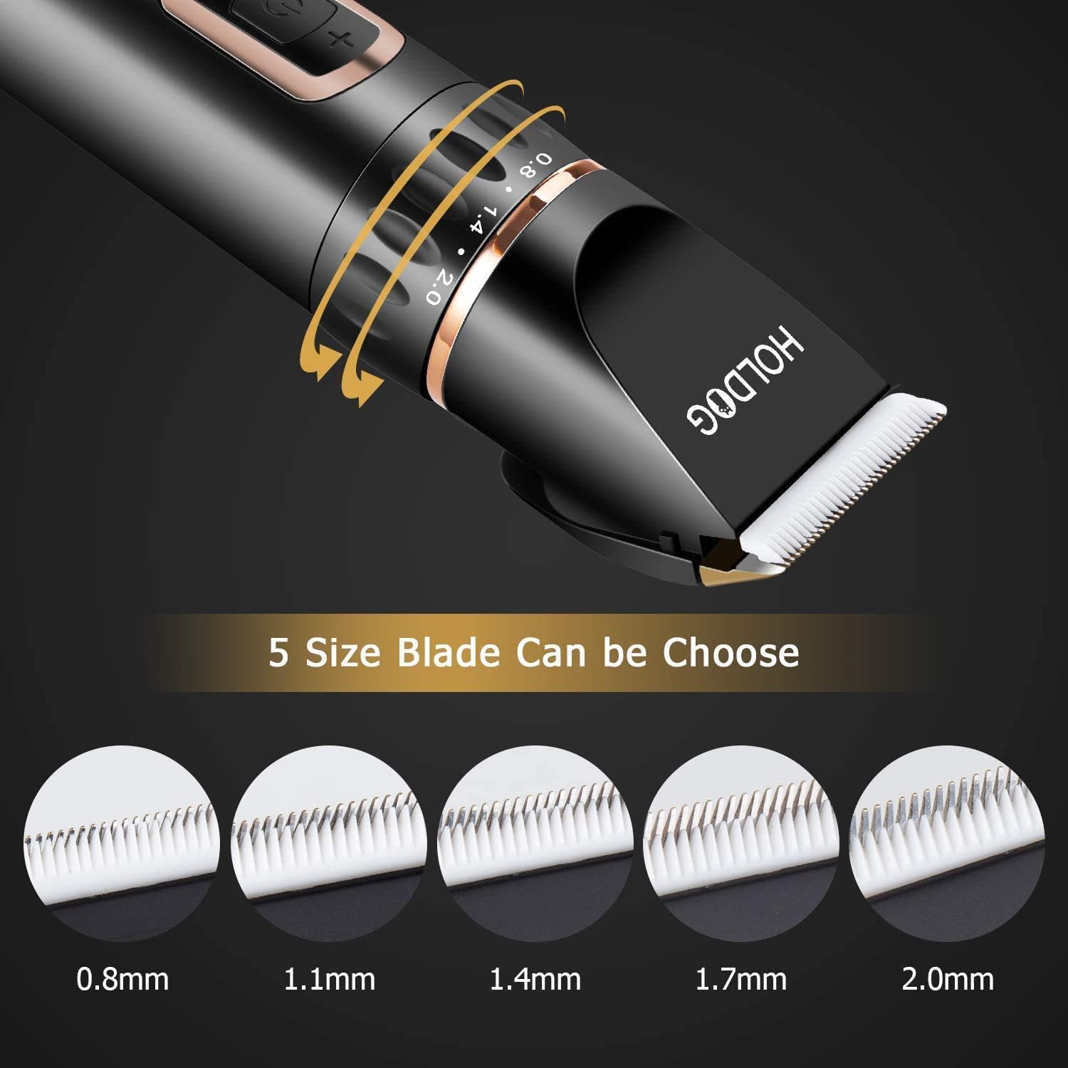 Dog Clippers Professional Heavy Duty Grooming Clipper 3-Speed Low Noise High Power Rechargeable Cordless Pet Tools for Small & Large Dogs Cats Pets with Thick Coats - Best Pet Care Store