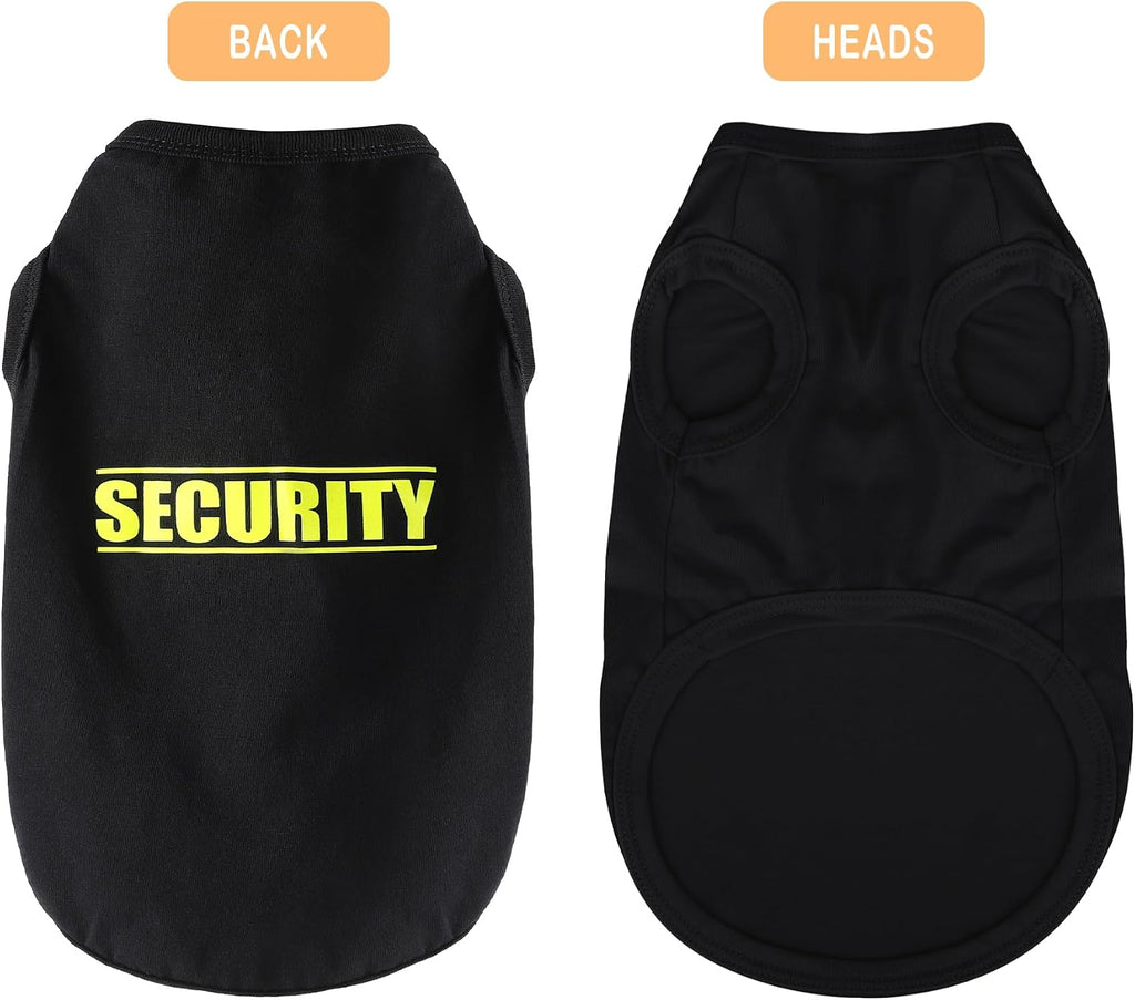 Cozy Cotton Dog Shirt Vest – Soft, Lightweight & Breathable with Graphics (Security) - Best Pet Care Store