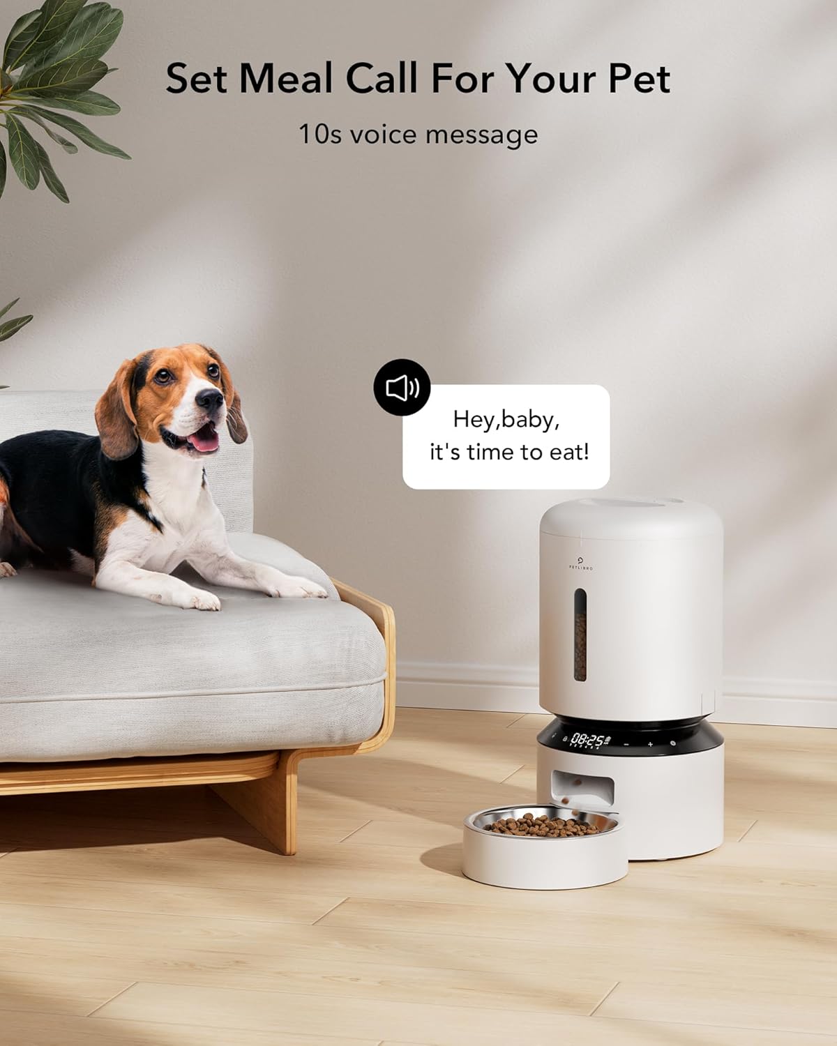 PETLIBRO Automatic Cat & Dog Feeder – 5L Timed Dry Food Dispenser, Up to 6 Meals/Day, White - Best Pet Care Store