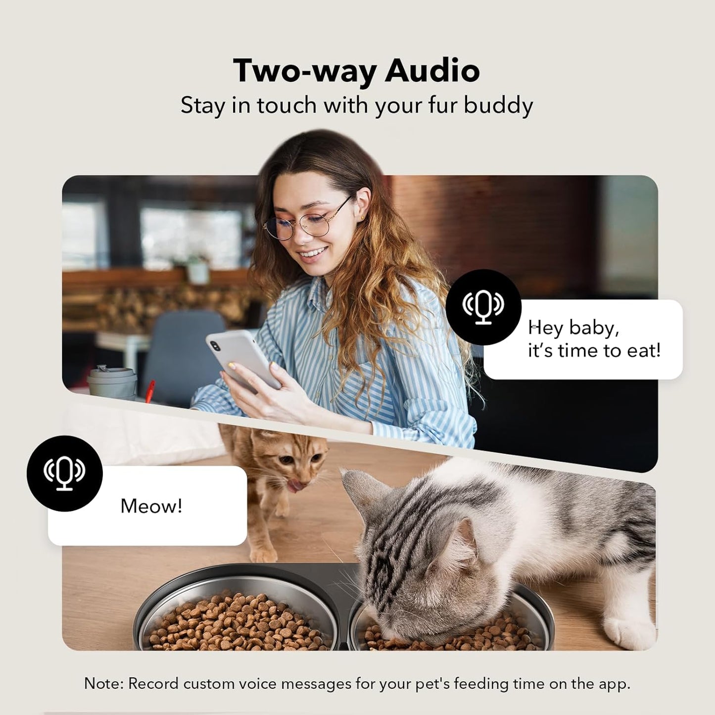 PETLIBRO Automatic Cat Feeder with Camera for Two Cats, 1080P HD Video with Night Vision, 5G Wifi Pet Feeder with 2-Way Audio for Cat & Dog, Low Food & Motion & Sound Alerts, Dual Tray, Black 5L - Best Pet Care Store
