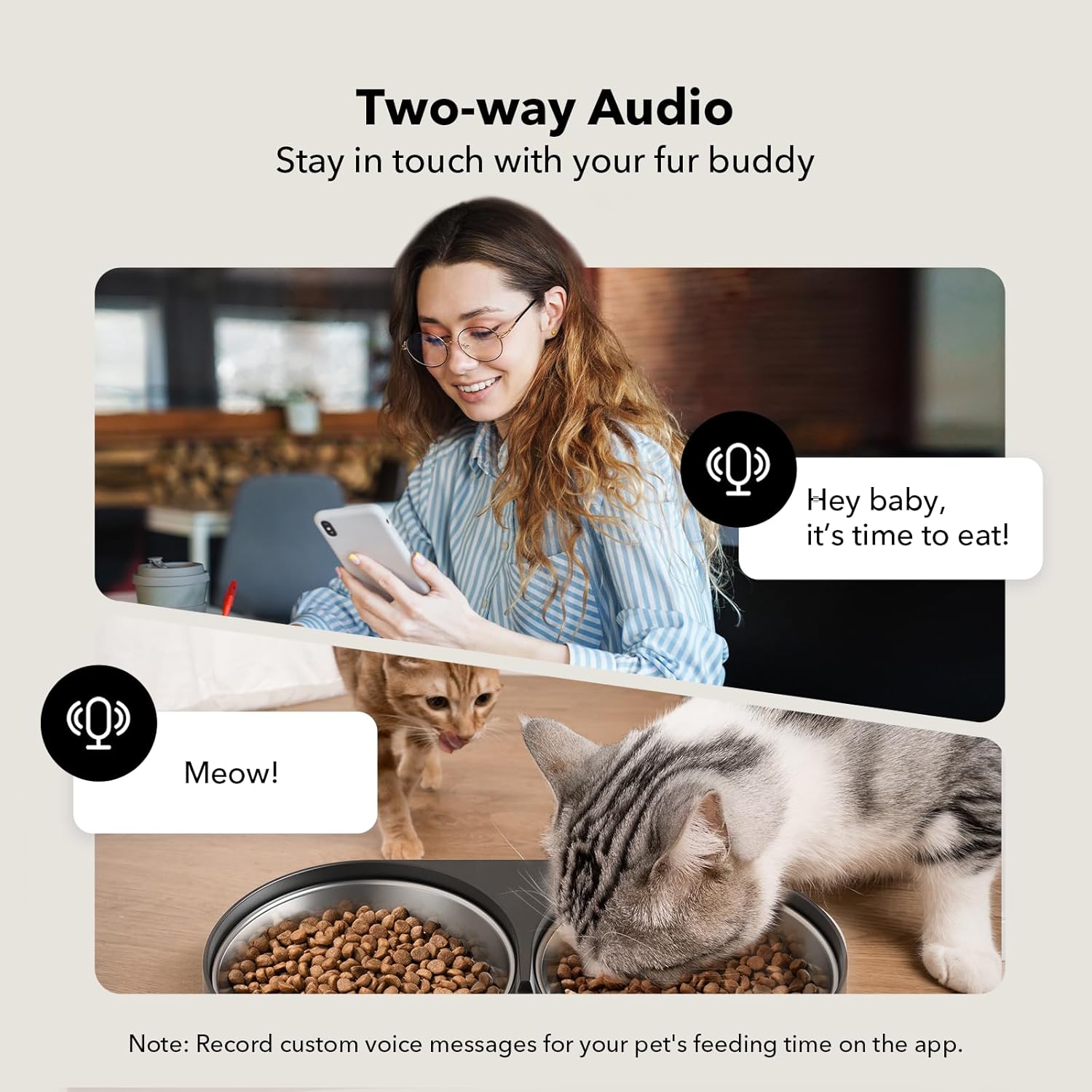 PETLIBRO Automatic Cat Feeder with Camera for Two Cats, 1080P HD Video with Night Vision, 5G Wifi Pet Feeder with 2-Way Audio for Cat & Dog, Low Food & Motion & Sound Alerts, Dual Tray, Black 5L - Best Pet Care Store