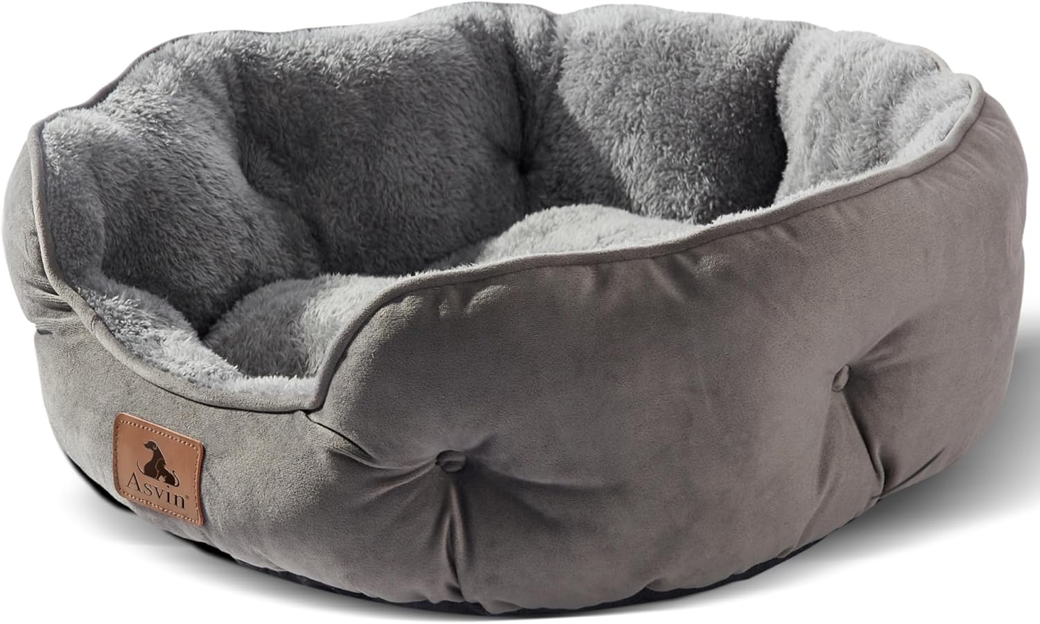 Small Dog & Cat Bed – Extra Soft, Machine Washable, Water-Resistant Bottom, 20", Grey - Best Pet Care Store