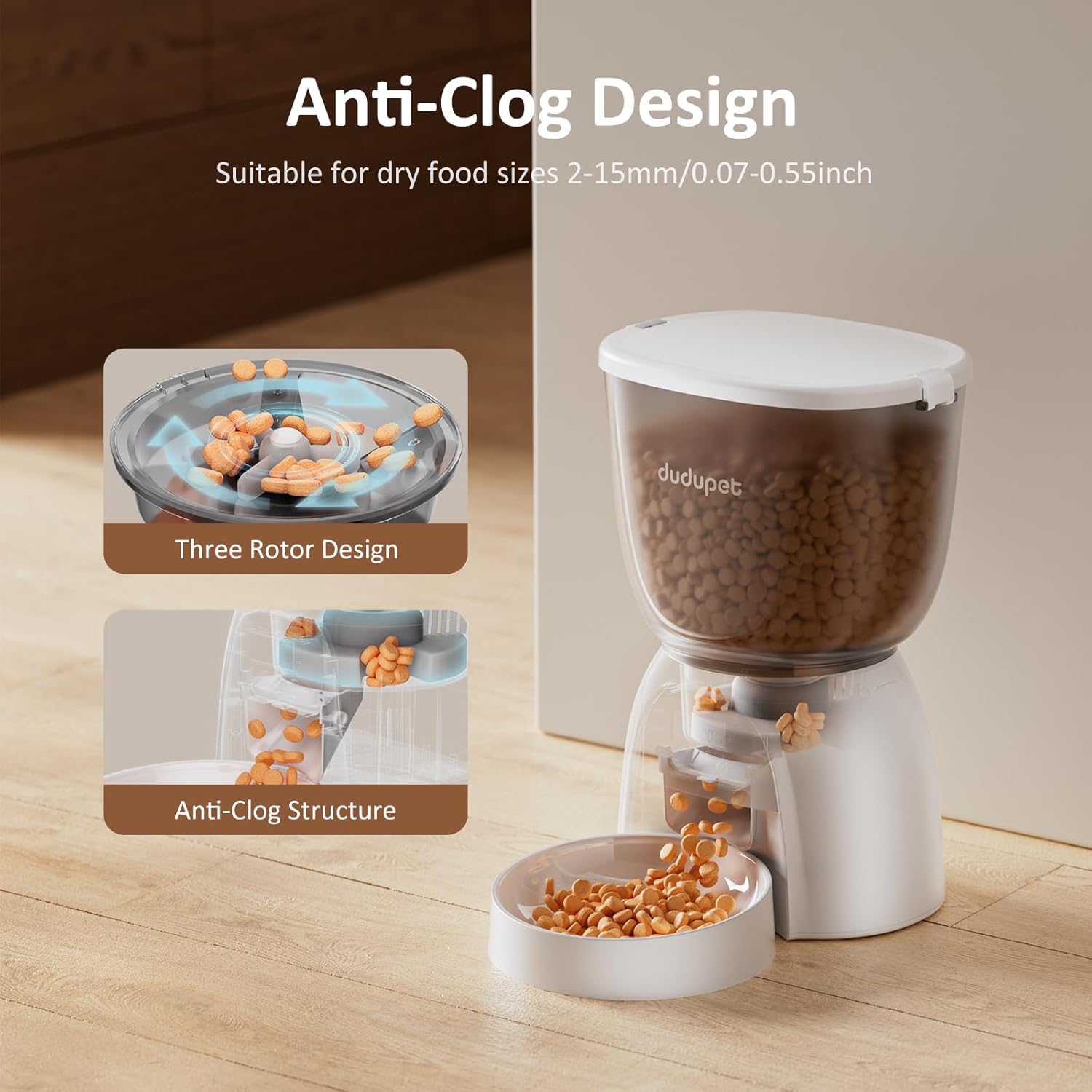 Automatic Cat Feeder with Wifi, Timed Cat Dry Food Dispenser for Cats Dog | 5L Capacity, 5G&2.4Ghz App Remote Control, Dual Power Supply,10 Meals 1-15 Portion Programmable, Cat Feeder for Multiple Pets - Best Pet Care Store