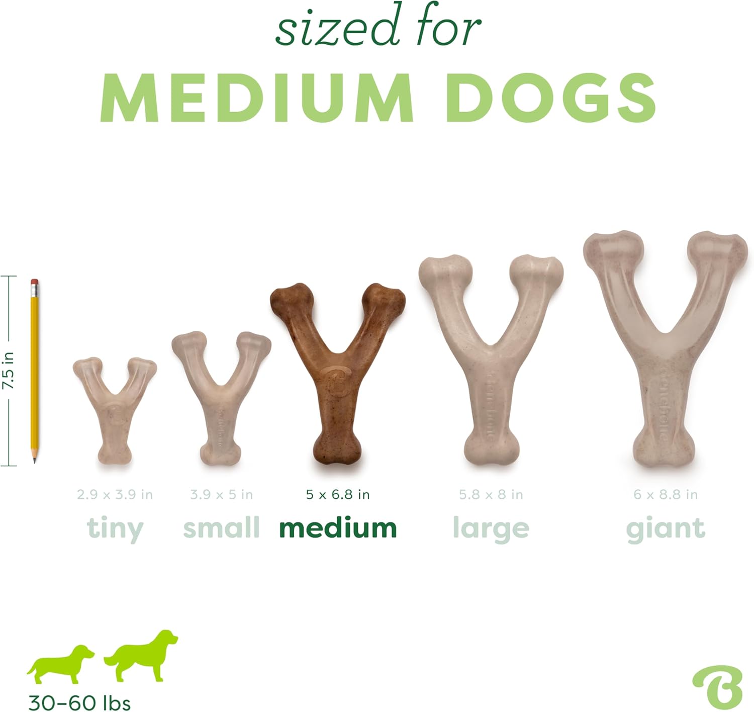 Wishbone Durable Dog Chew Toy for Aggressive Chewers, Real Bacon, Made in USA, Medium - Best Pet Care Store