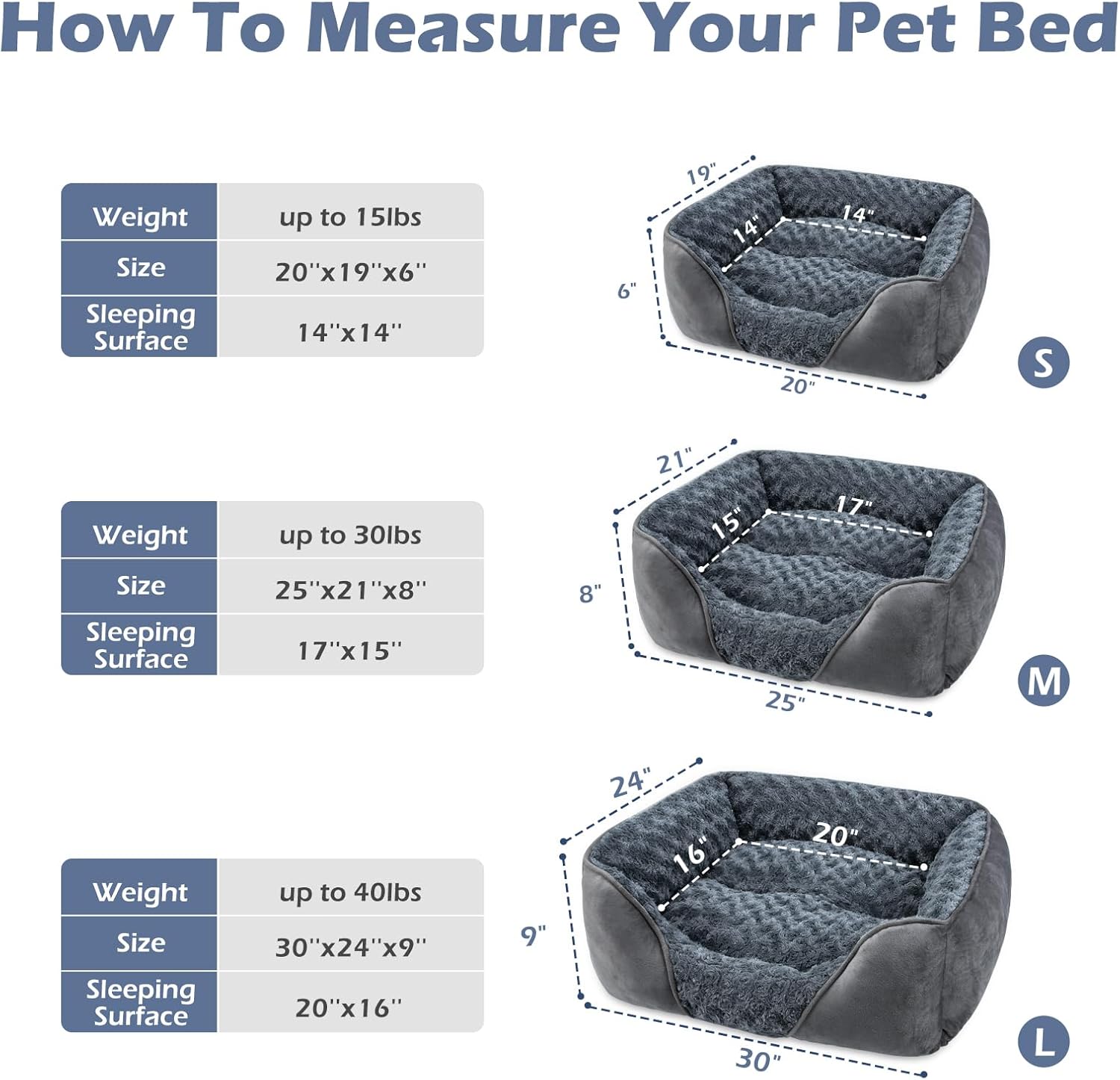 Washable Orthopedic Dog Bed – Soft Calming Rectangle Puppy Bed, Anti-Slip, Small 20"x19"x6" - Best Pet Care Store