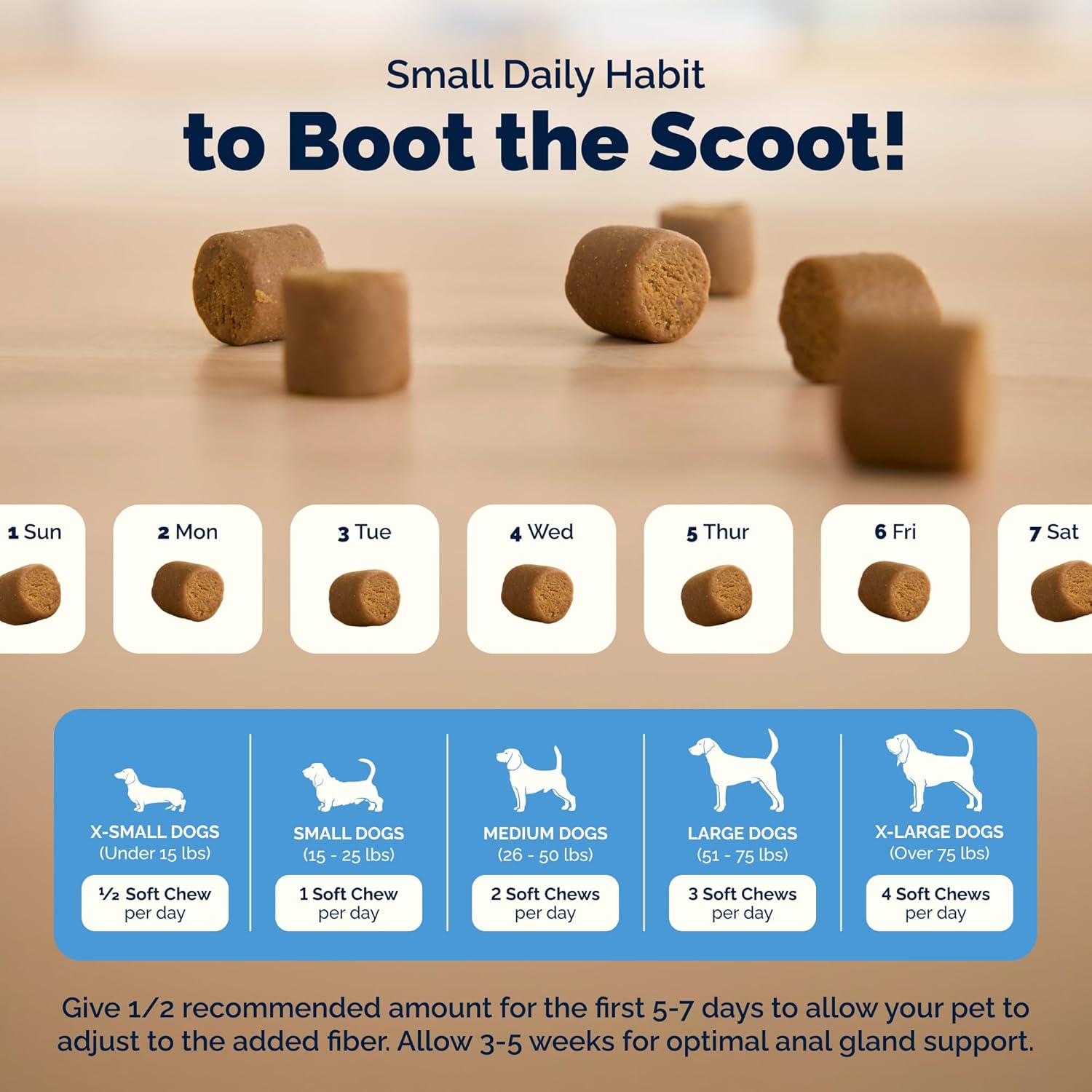 Glandex Anal Gland Soft Chew Treats with Pumpkin for Dogs Digestive Enzymes, Probiotics Fiber Supplement for Dogs Boot the Scoot (Peanut Butter Chews, 60 Count) - Best Pet Care Store