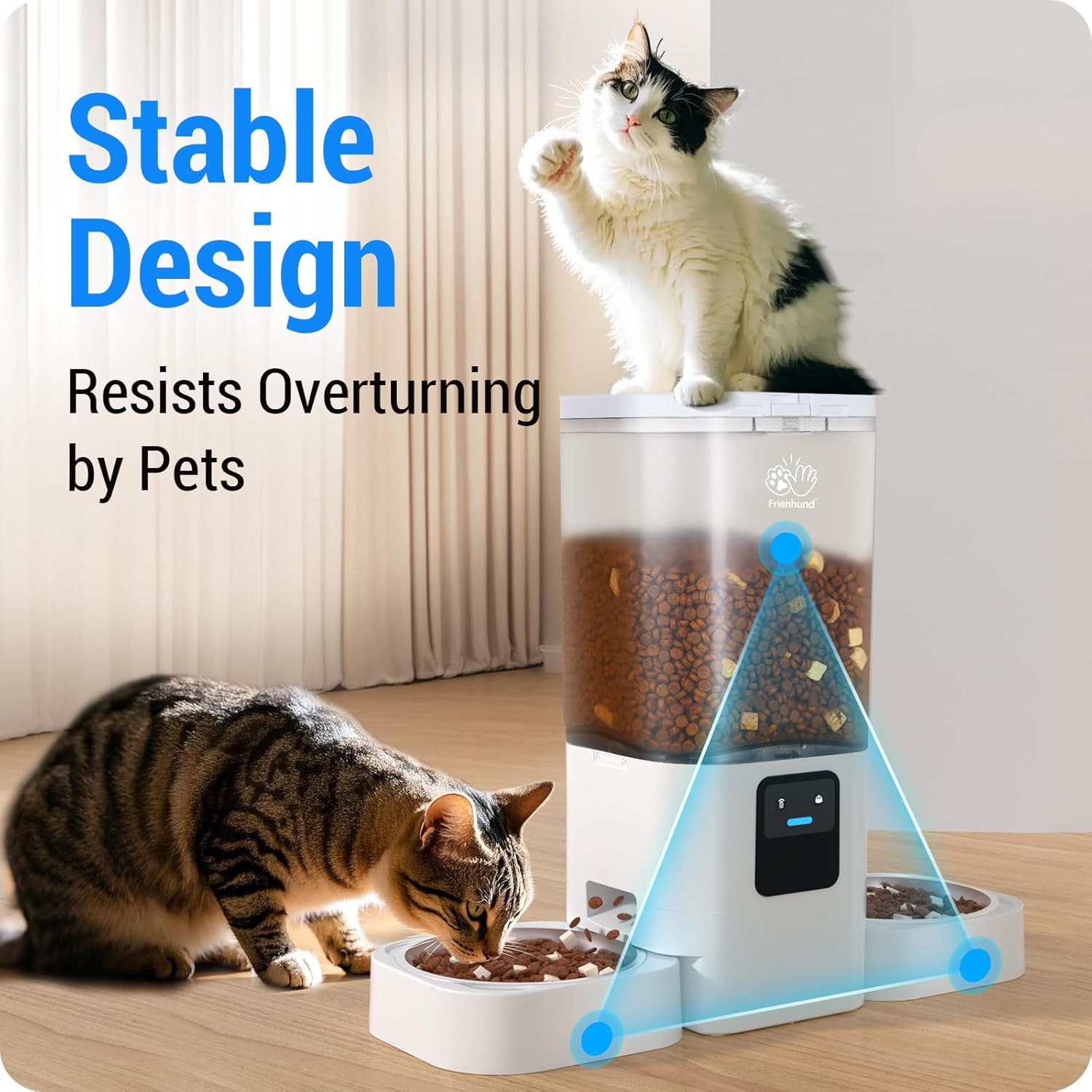 5G Wifi Automatic Cat Feeder 2 Cats: Dual Automatic Dog Feeder with APP Control, Cat Food Dispenser for Multiple Pets, Detachable for Easy Clean, 7L Large Food Storage -29 Cup (ACF190W-C) - Best Pet Care Store